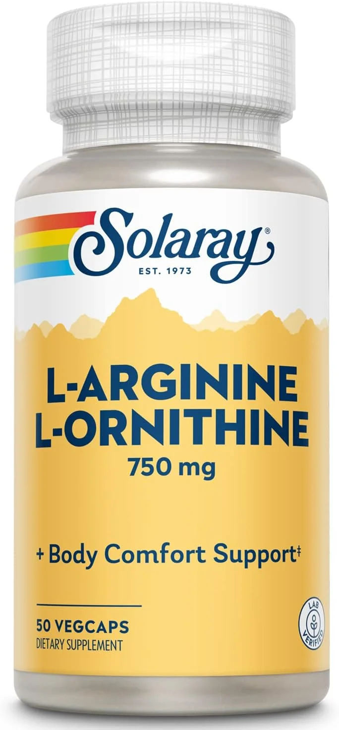 مکمل اسیدهای آمینه سولارای ال آرژنین ال اورنیتین 750 میلی گرم، پیش سازهای اکسید نیتریک، اسیدهای آمینه غیر ضروری، پشتیبانی از آسایش و سلامتی کامل بدن، تایید شده در آزمایشگاه، 50 سروینگ مکمل اسیدهای آمینه سولارای ال آرژنین ال اورنیتین 750 میلی گرم، پیش سازهای اکسید نیتریک، اسیدهای آمینه غیر ضروری، پشتیبانی از آسایش و سلامتی کامل بدن، تایید شده در آزمایشگاه، 50 سروینگ
