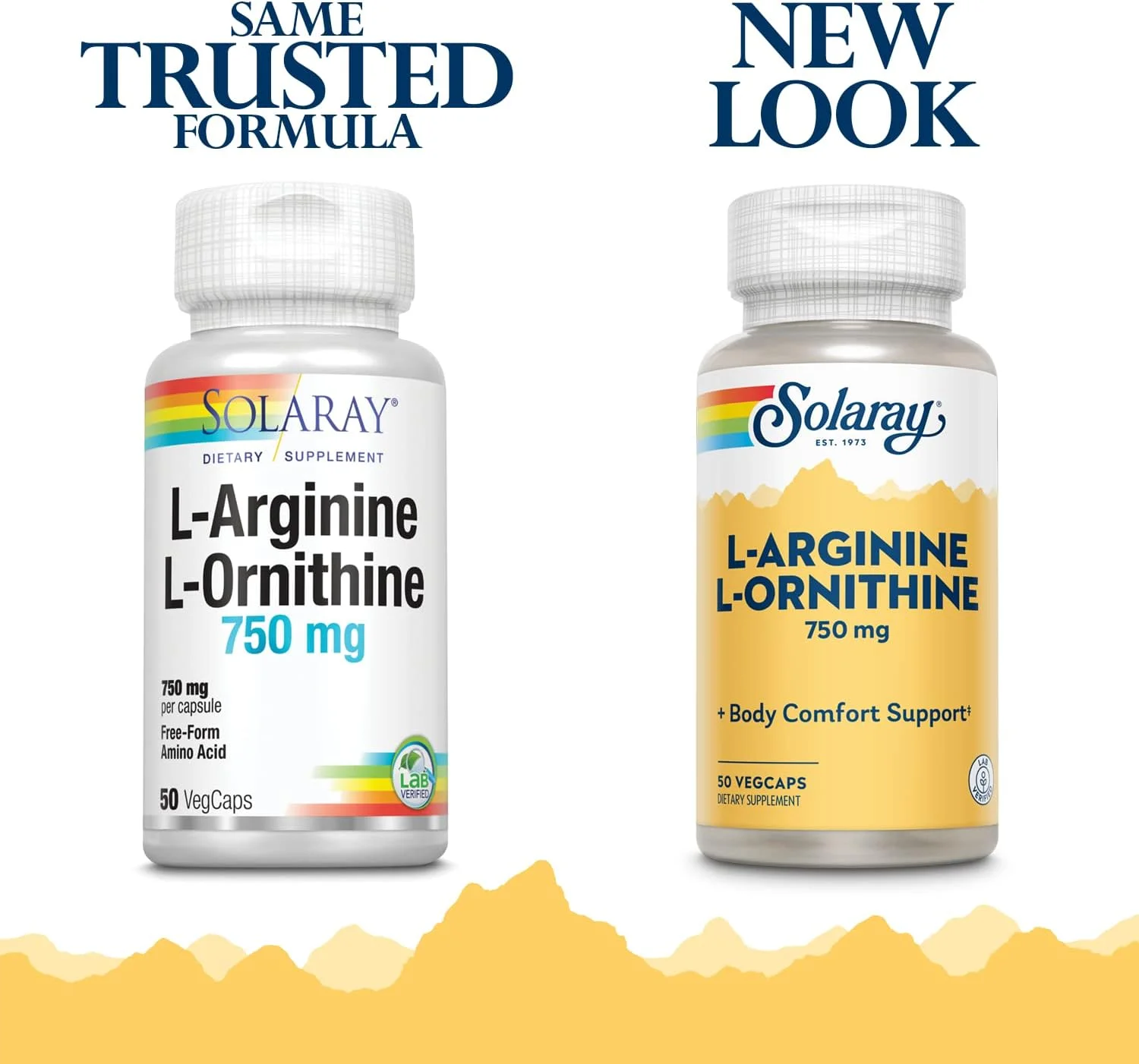 مکمل اسیدهای آمینه سولارای ال آرژنین ال اورنیتین 750 میلی گرم، پیش سازهای اکسید نیتریک، اسیدهای آمینه غیر ضروری، پشتیبانی از آسایش و سلامتی کامل بدن، تایید شده در آزمایشگاه، 50 سروینگ