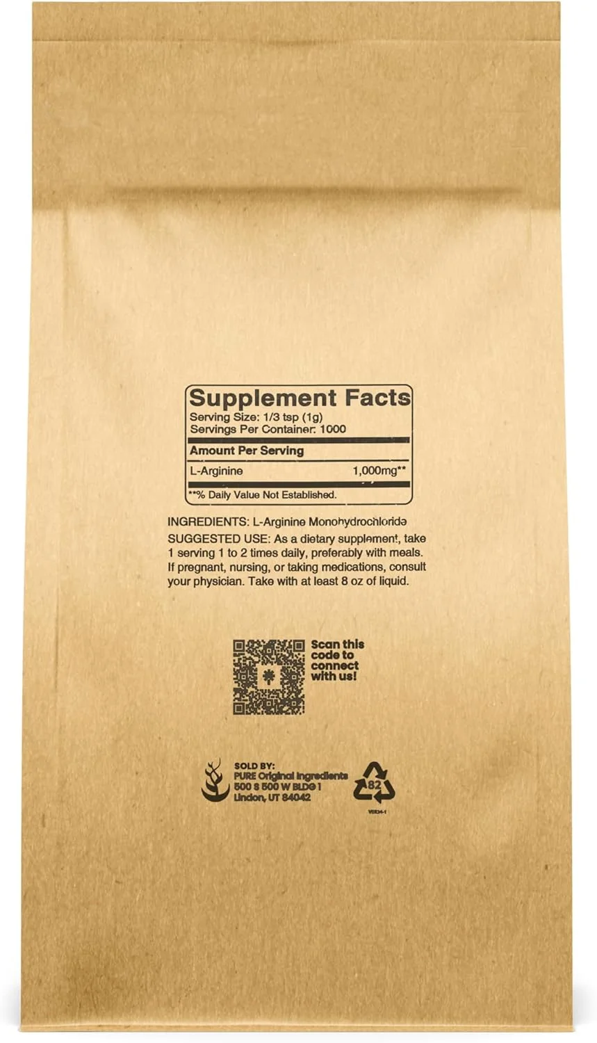 ال-آرژنین (۱ کیلوگرم) خالص، بدون مواد افزودنی ال-آرژنین (۱ کیلوگرم) خالص، بدون مواد افزودنی
