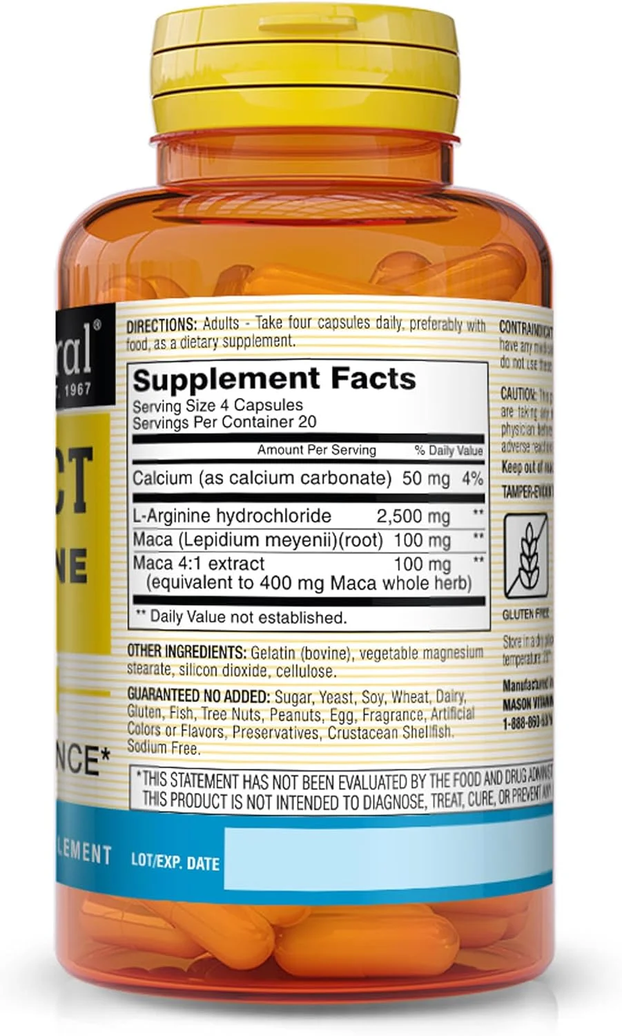 مِیسون نچرال ورید ارکت حاوی ال-آرژنین و ماکا - پشتیبانی از سلامت عروقی، مکمل برای عروق واریسی و عنکبوتی، 80 کپسول مِیسون نچرال ورید ارکت حاوی ال-آرژنین و ماکا - پشتیبانی از سلامت عروقی، مکمل برای عروق واریسی و عنکبوتی، 80 کپسول