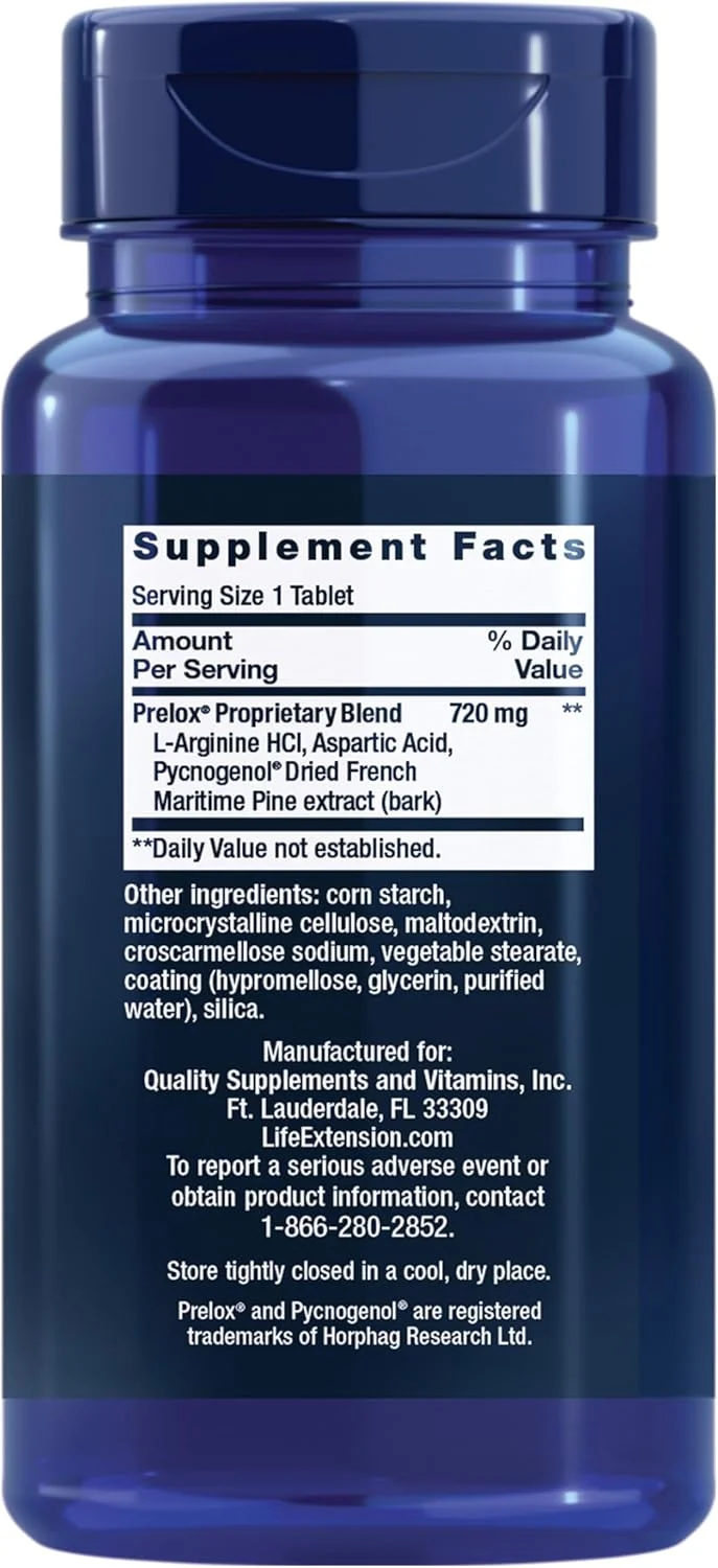 لایف اکستنشن پرلوکس تقویت شده - عصاره پوست درخت کاج دریایی فرانسه، ال-آرژنین - سلامت مردان، تقویت جریان خون مردان - بدون گلوتن، غیر تراریخته - 60 قرص لایف اکستنشن پرلوکس تقویت شده - عصاره پوست درخت کاج دریایی فرانسه، ال-آرژنین - سلامت مردان، تقویت جریان خون مردان - بدون گلوتن، غیر تراریخته - 60 قرص