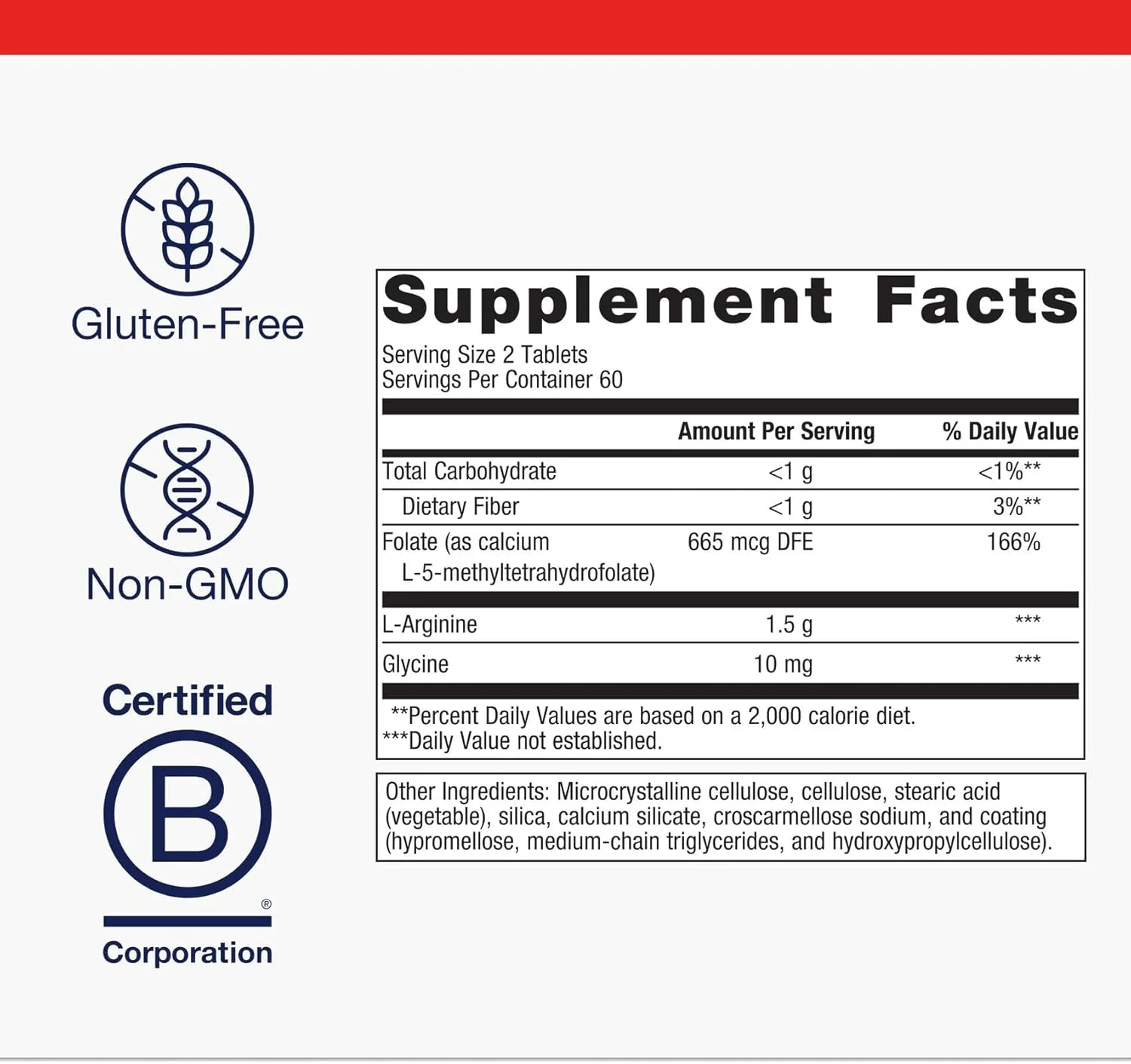 متاژنیکس آرژنین پلاس - 1.5 گرم ال-آرژنین با متیل فولات (L-5-MTHF) - پشتیبانی از جریان خون سالم، گردش خون و سلامت قلب - غیر GMO، بدون گلوتن، گیاهی - 120 قرص متاژنیکس آرژنین پلاس - 1.5 گرم ال-آرژنین با متیل فولات (L-5-MTHF) - پشتیبانی از جریان خون سالم، گردش خون و سلامت قلب - غیر GMO، بدون گلوتن، گیاهی - 120 قرص