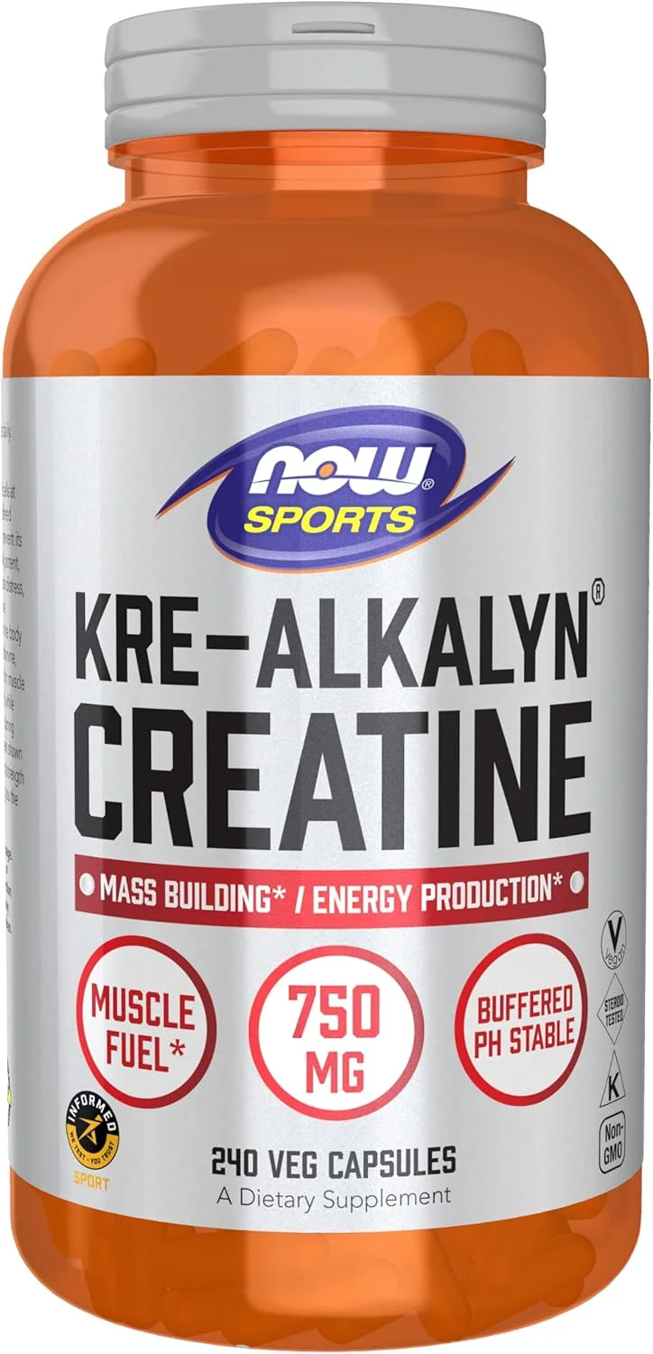 NOW Foods Sports Nutrition، کراتین Kre-Alkalyn 750 میلی گرم، عضله سازی*/تولید انرژی*، 240 کپسول گیاهی NOW Foods Sports Nutrition، کراتین Kre-Alkalyn 750 میلی گرم، عضله سازی*/تولید انرژی*، 240 کپسول گیاهی