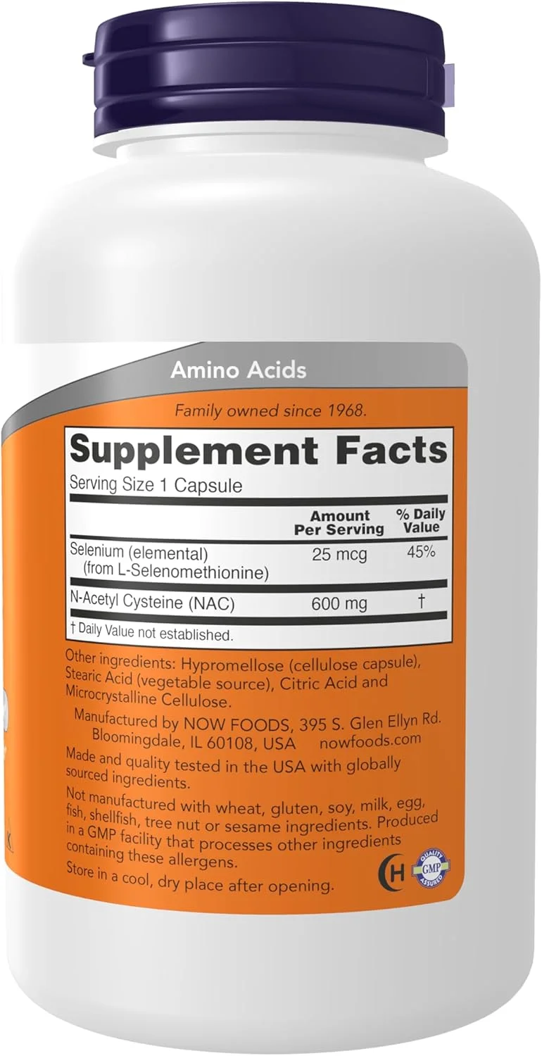 مکمل های ناو، ان-استیل سیستئین 600 میلی گرم به همراه سلنیوم، 250 کپسول گیاهی مکمل های ناو، ان-استیل سیستئین 600 میلی گرم به همراه سلنیوم، 250 کپسول گیاهی