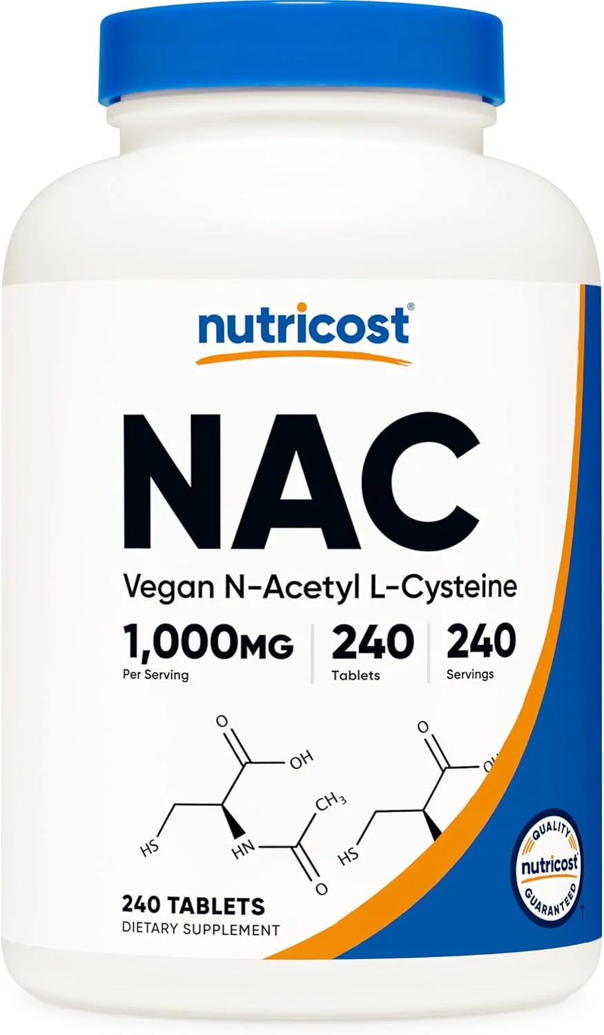 ان-استیل ال-سیستئین (NAC) نوتریکاست 1000 میلیگرم، 240 قرص گیاهی - بدون GMO، بدون گلوتن، مکمل گیاهی ان-استیل ال-سیستئین (NAC) نوتریکاست 1000 میلیگرم، 240 قرص گیاهی - بدون GMO، بدون گلوتن، مکمل گیاهی