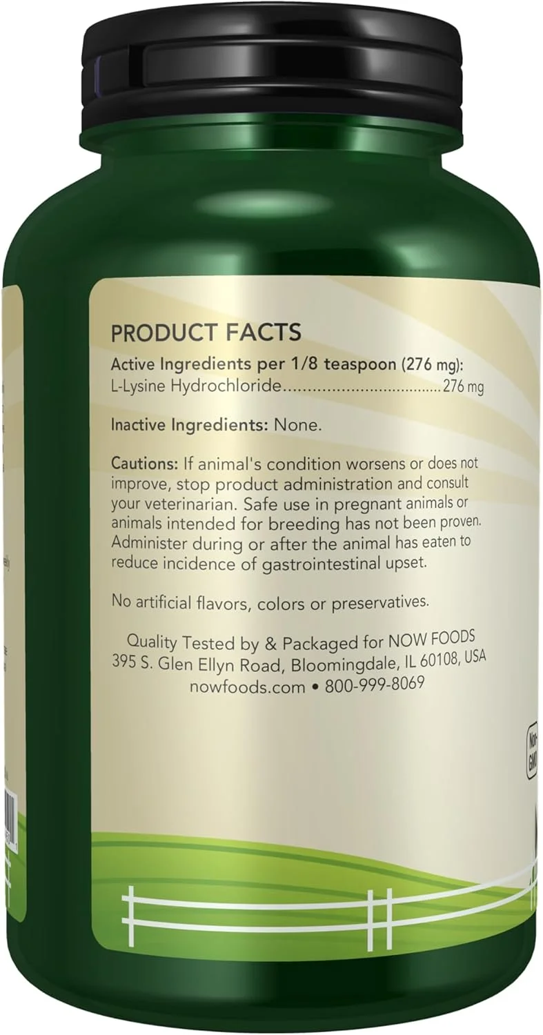 مکمل ال-لیزین پودری سلامت حیوانات خانگی ناو، فرموله شده برای گربه ها، دارای گواهی NASC، 8 اونس مکمل ال-لیزین پودری سلامت حیوانات خانگی ناو، فرموله شده برای گربه ها، دارای گواهی NASC، 8 اونس