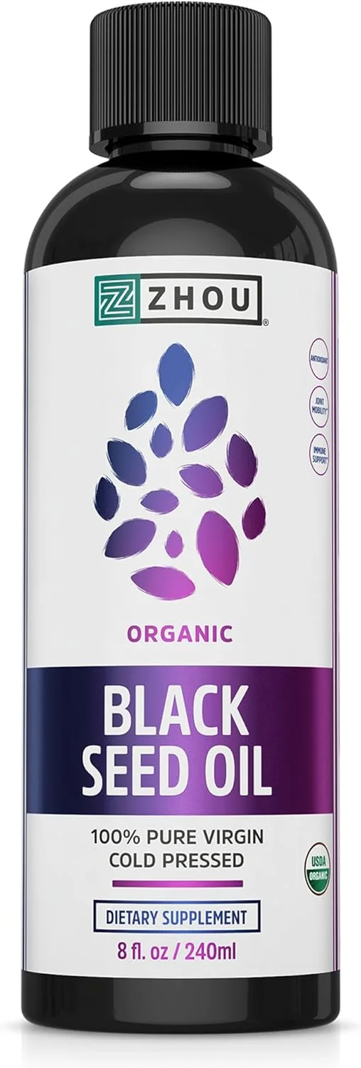 روغن دانه سیاه ارگانیک ژو - روغن دانه زیره سیاه پرس سرد، نیگلا ساتیوا، مایع دانه سیاه تصفیه نشده خالص، مکمل ممتاز برای سلامتی با تیموکینون، امگا 3 6 9 - 8 اونس مایع (بسته 1 عددی) روغن دانه سیاه ارگانیک ژو - روغن دانه زیره سیاه پرس سرد، نیگلا ساتیوا، مایع دانه سیاه تصفیه نشده خالص، مکمل ممتاز برای سلامتی با تیموکینون، امگا 3 6 9 - 8 اونس مایع (بسته 1 عددی)