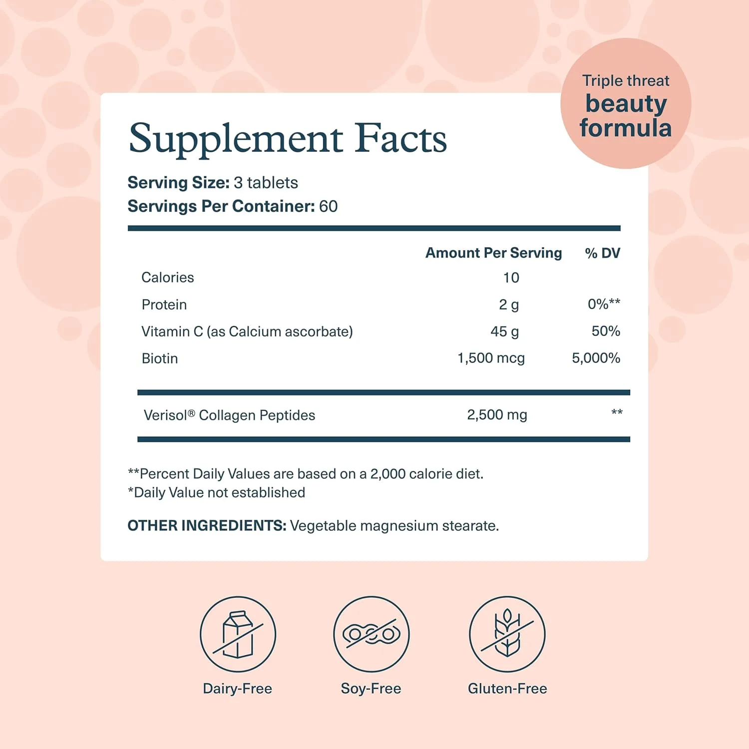 کلاژن با اثر متمرکز یوتئوری با Verisol - برای سلامت مفاصل، استخوان، عضله، پوست، مو و ناخن* - حاوی آمینو اسیدها، ویتامین C و B7 (بیوتین) - پشتیبانی آنتی اکسیدانی - 180 قرص (60 روز) کلاژن با اثر متمرکز یوتئوری با Verisol - برای سلامت مفاصل، استخوان، عضله، پوست، مو و ناخن* - حاوی آمینو اسیدها، ویتامین C و B7 (بیوتین) - پشتیبانی آنتی اکسیدانی - 180 قرص (60 روز)