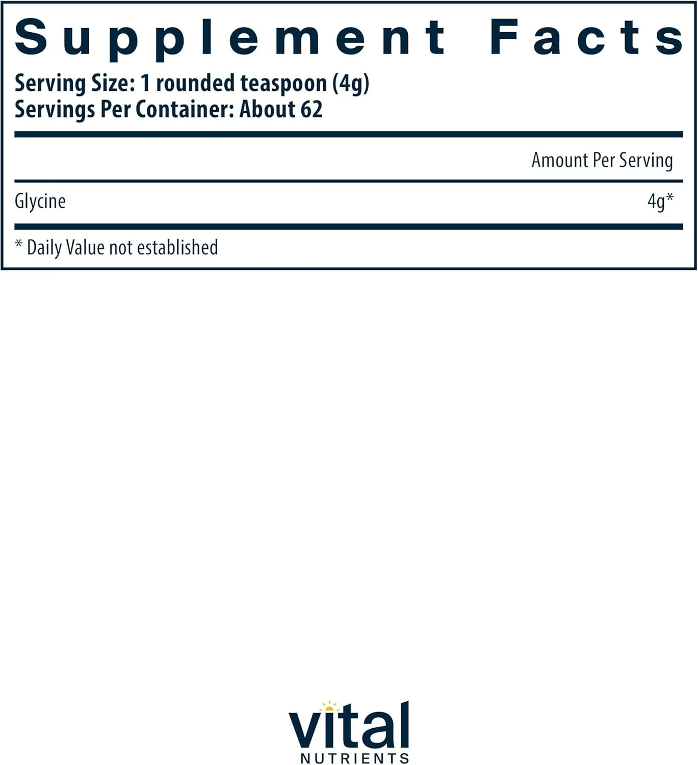 پودر گلیسین 250 گرمی Vital Nutrients | اسید آمینه برای بهبود خواب آرام، کاهش استرس، حافظه و پشتیبانی شناختی* | مکمل گلیسین وگان | فاقد گلوتن، لبنیات و سویا | غیر GMO | 625 سروینگ پودر گلیسین 250 گرمی Vital Nutrients | اسید آمینه برای بهبود خواب آرام، کاهش استرس، حافظه و پشتیبانی شناختی* | مکمل گلیسین وگان | فاقد گلوتن، لبنیات و سویا | غیر GMO | 625 سروینگ