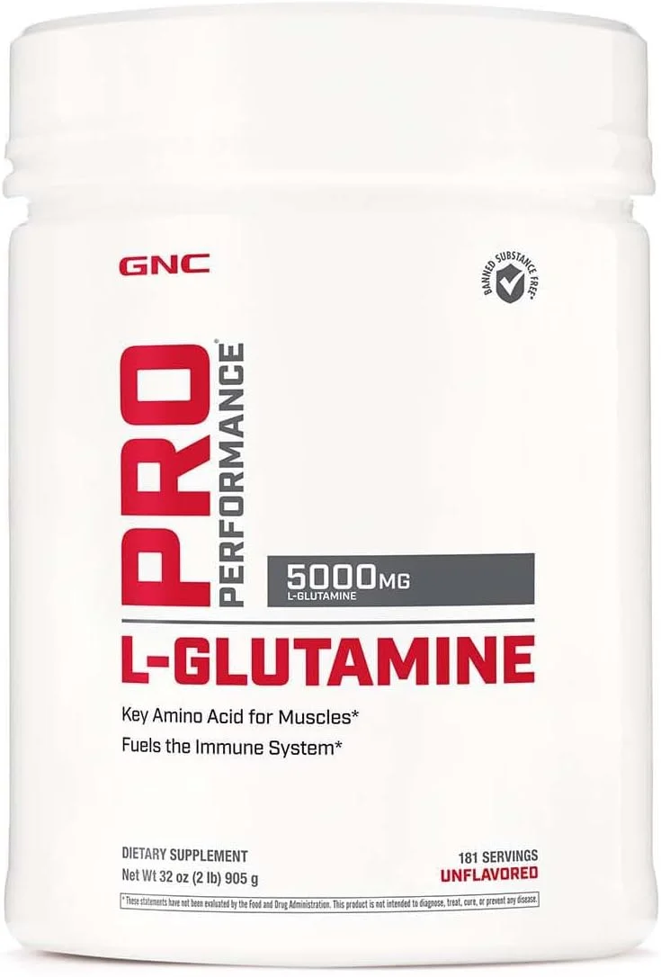 پودر مکمل اسید آمینه ال-گلوتامین 5000 میلی گرم GNC Pro Performance، پشتیبانی از ریکاوری و عملکرد عضلات، سوخت رسانی به سیستم ایمنی، نقش کلیدی در سنتز پروتئین، بدون طعم، بدون گلوتن، 181 پودر مکمل اسید آمینه ال-گلوتامین 5000 میلی گرم GNC Pro Performance، پشتیبانی از ریکاوری و عملکرد عضلات، سوخت رسانی به سیستم ایمنی، نقش کلیدی در سنتز پروتئین، بدون طعم، بدون گلوتن، 181