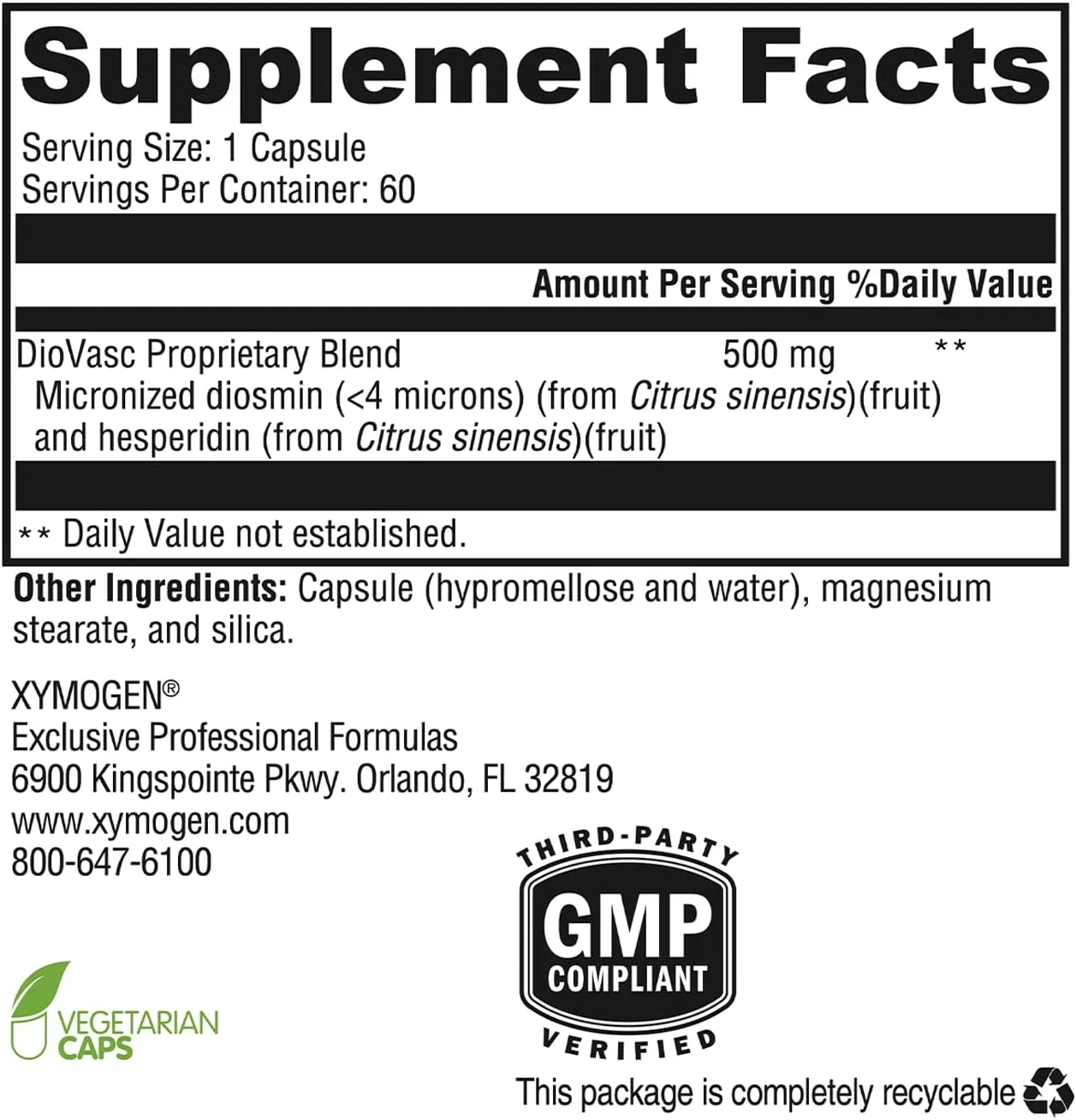 XYMOGEN DioVasc (۶۰ کپسول) + پودر GlutAloeMine (۱۷۳ گرم) - دیوسمین برای حمایت از سلامت رگ ها، گردش خون مویرگی + ال-گلوتامین با DGL، عصاره آلوئه، آرابینوگالاکتان برای حمایت از سلامت روده