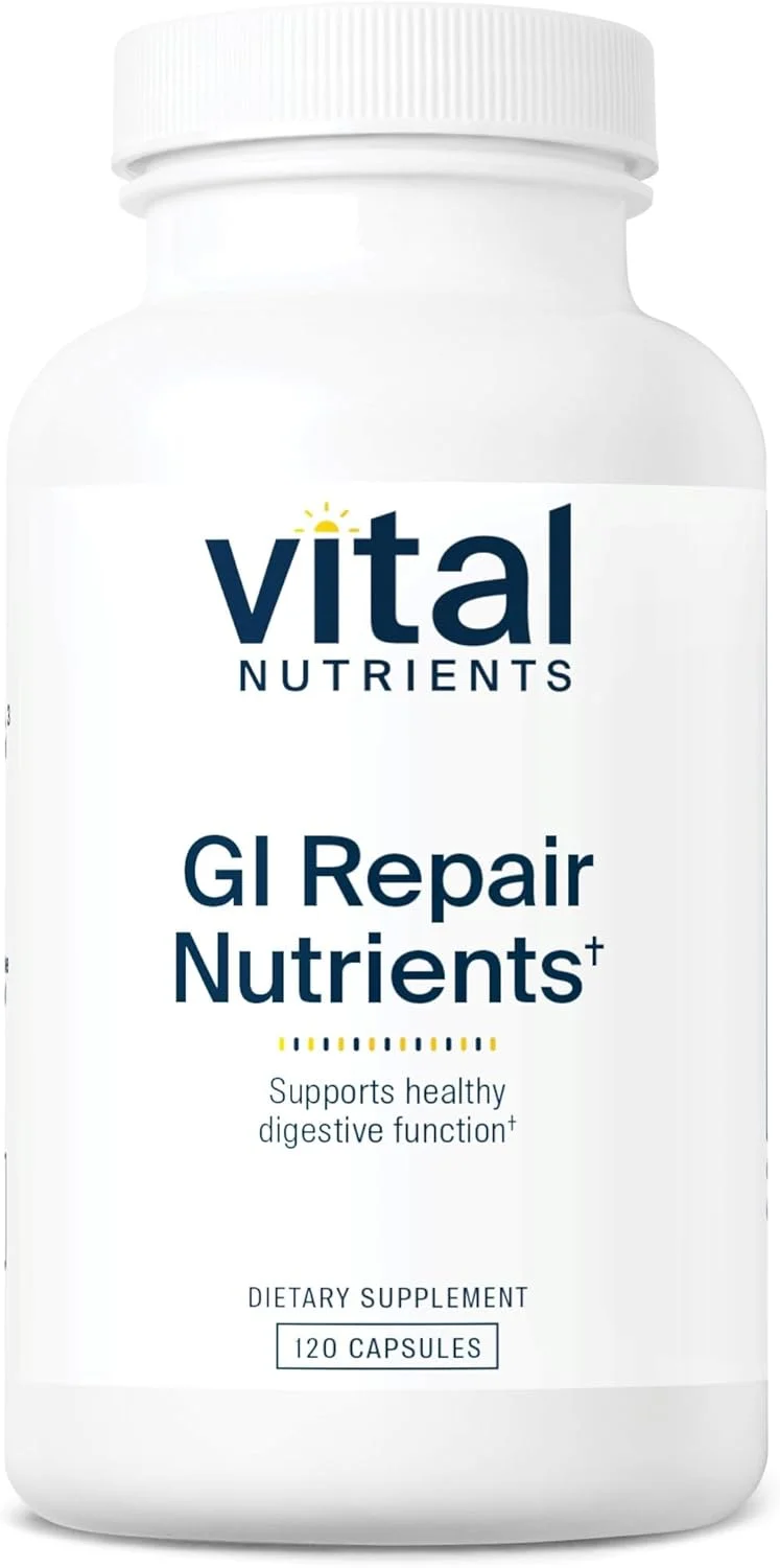 مکمل ترمیم کننده دستگاه گوارش Vital Nutrients | کپسول حاوی ال-گلوتامین و ان-استیل | مکمل آنزیم گوارشی برای حمایت از سلامت روده و هضم | فاقد گلوتن و لبنیات | 120 کپسول مکمل ترمیم کننده دستگاه گوارش Vital Nutrients | کپسول حاوی ال-گلوتامین و ان-استیل | مکمل آنزیم گوارشی برای حمایت از سلامت روده و هضم | فاقد گلوتن و لبنیات | 120 کپسول