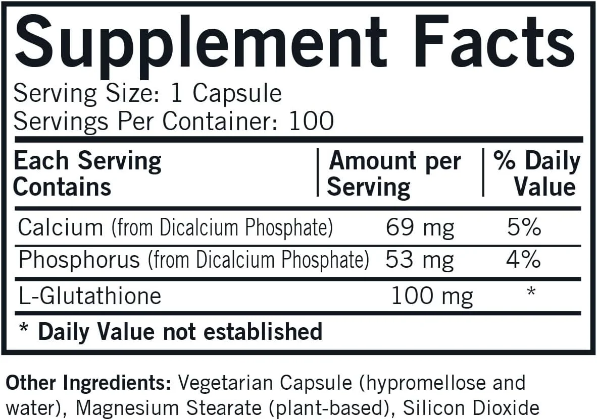 ال-گلوتاتیون کاهش یافته کرکمن 100 میلی گرم - ضد حساسیت | 100 کپسول گیاهی | آنتی اکسیدان ال-گلوتاتیون کاهش یافته کرکمن 100 میلی گرم - ضد حساسیت | 100 کپسول گیاهی | آنتی اکسیدان