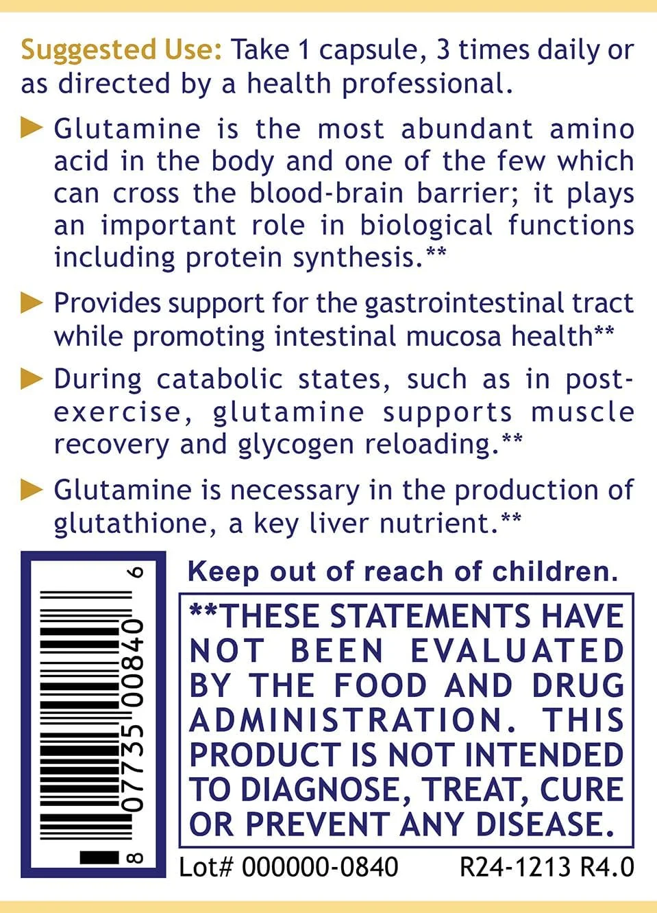 گلوتامین پریمیر از آزمایشگاه های تحقیقاتی پریمیر - 100 کپسول گلوتامین پریمیر از آزمایشگاه های تحقیقاتی پریمیر - 100 کپسول