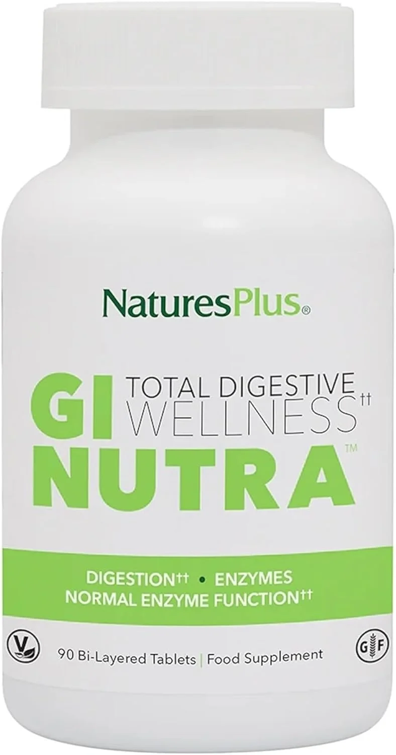 نچرالز پلاس GI Natural Total Digestive Wellness - 90 قرص دو لایه - حاوی ال-گلوتامین، پروبیوتیک ها، پری بیوتیک ها و آنزیم ها - بدون گلوتن - 30 سروینگ نچرالز پلاس GI Natural Total Digestive Wellness - 90 قرص دو لایه - حاوی ال-گلوتامین، پروبیوتیک ها، پری بیوتیک ها و آنزیم ها - بدون گلوتن - 30 سروینگ