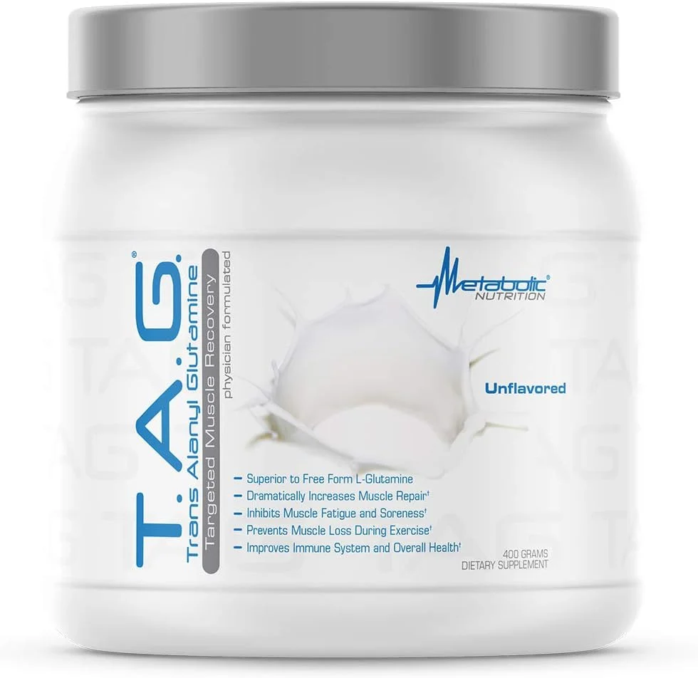 متابولیک نوتریشن، تگ، ترنس آلانین گلوتامین، پودر پپتید ۱۰۰٪ ال-گلوتامین، مکمل قبل، حین و بعد از تمرین، ۴۰۰ گرم (۴۰ سروینگ) (بدون طعم) متابولیک نوتریشن، تگ، ترنس آلانین گلوتامین، پودر پپتید ۱۰۰٪ ال-گلوتامین، مکمل قبل، حین و بعد از تمرین، ۴۰۰ گرم (۴۰ سروینگ) (بدون طعم)