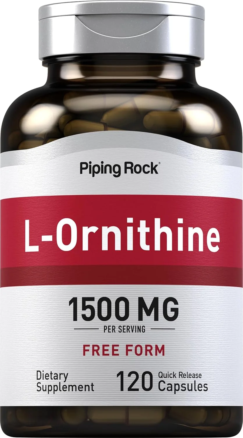 مکمل ال-اورنیتین پایپینگ راک | 1500 میلی گرم | 120 کپسول | فرم آزاد HCl | غیر GMO، بدون گلوتن مکمل ال-اورنیتین پایپینگ راک | 1500 میلی گرم | 120 کپسول | فرم آزاد HCl | غیر GMO، بدون گلوتن