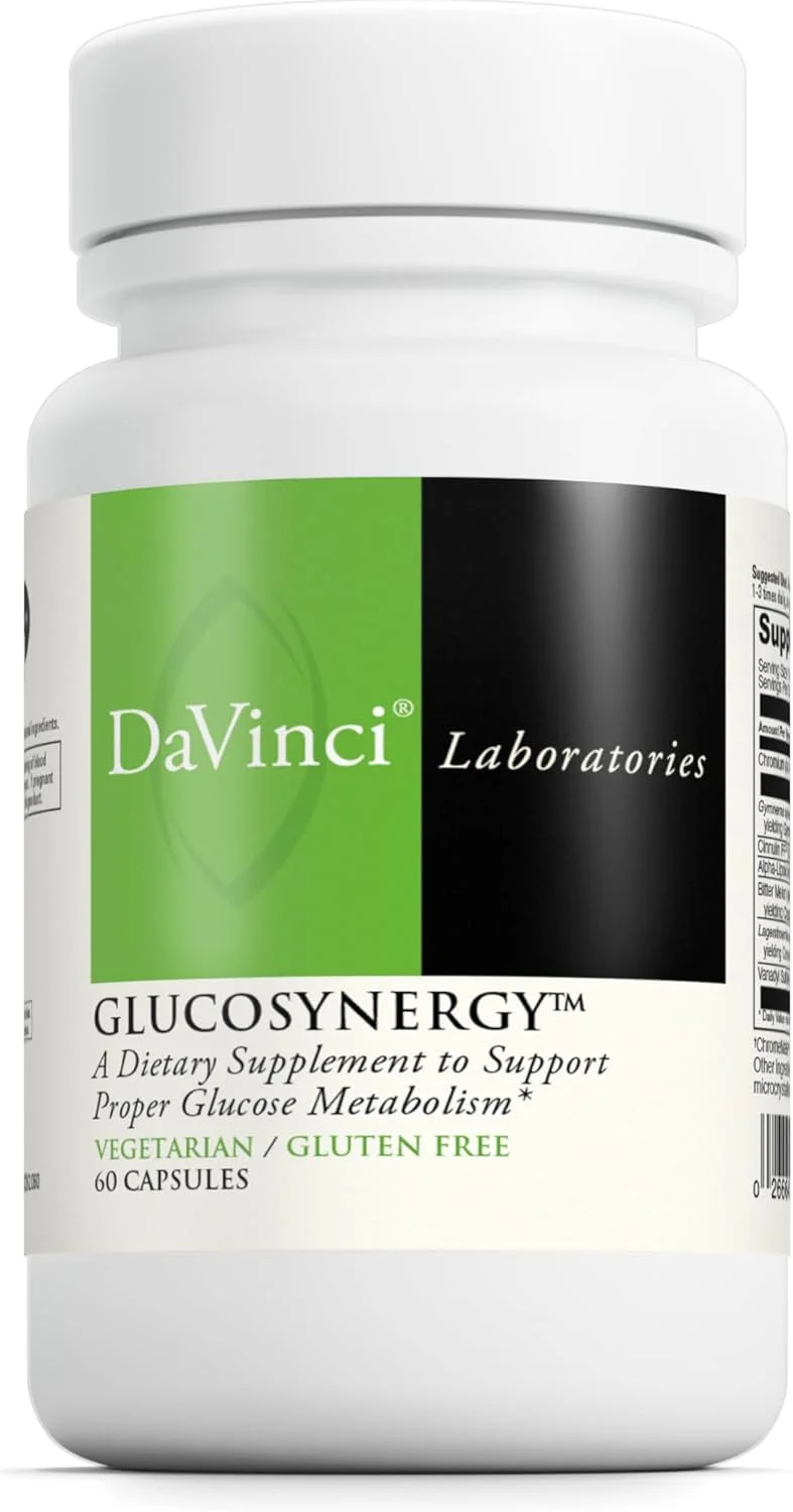 آزمایشگاه DAVINCI GlucoSynergy - کمک به پشتیبانی از متابولیسم و انرژی سالم - با Cinnulin PF، خربزه تلخ، آلفا لیپوئیک اسید، کروم و وانادیل سولفات - گیاهی، بدون گلوتن، بدون سویا - 60 عدد آزمایشگاه DAVINCI GlucoSynergy - کمک به پشتیبانی از متابولیسم و انرژی سالم - با Cinnulin PF، خربزه تلخ، آلفا لیپوئیک اسید، کروم و وانادیل سولفات - گیاهی، بدون گلوتن، بدون سویا - 60 عدد