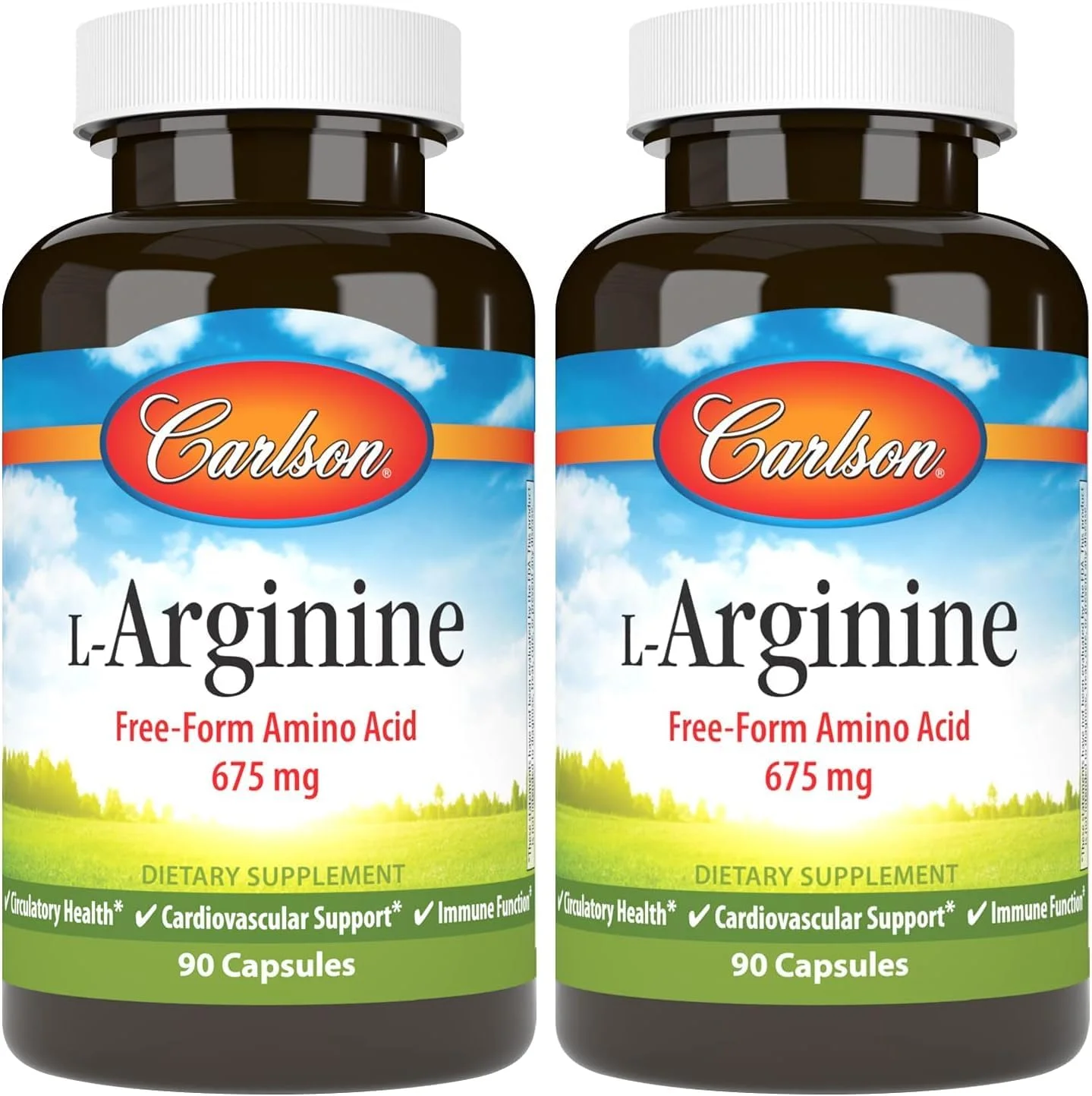 کارلسون - ال-آرژنین، 675 میلی گرم، کمک به گردش خون و سیستم قلبی عروقی سالم، 90 کپسول (بسته 2 عددی) کارلسون - ال-آرژنین، 675 میلی گرم، کمک به گردش خون و سیستم قلبی عروقی سالم، 90 کپسول (بسته 2 عددی)