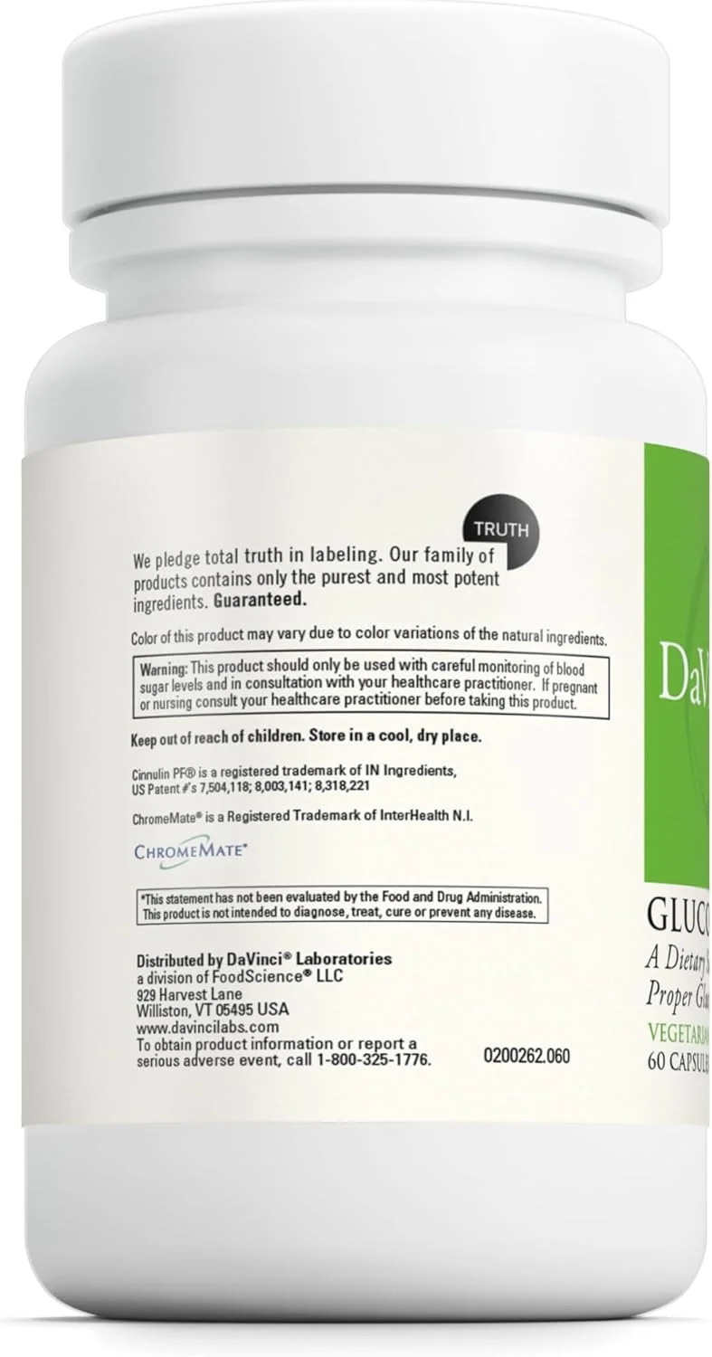 آزمایشگاه DAVINCI GlucoSynergy - کمک به پشتیبانی از متابولیسم و انرژی سالم - با Cinnulin PF، خربزه تلخ، آلفا لیپوئیک اسید، کروم و وانادیل سولفات - گیاهی، بدون گلوتن، بدون سویا - 60 عدد آزمایشگاه DAVINCI GlucoSynergy - کمک به پشتیبانی از متابولیسم و انرژی سالم - با Cinnulin PF، خربزه تلخ، آلفا لیپوئیک اسید، کروم و وانادیل سولفات - گیاهی، بدون گلوتن، بدون سویا - 60 عدد