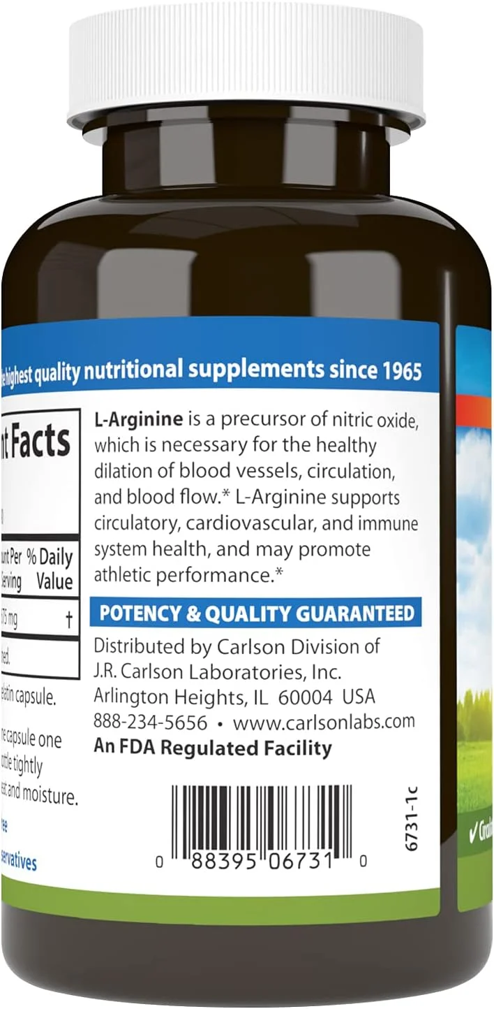 کارلسون - ال-آرژنین، 675 میلی گرم، کمک به گردش خون و سیستم قلبی عروقی سالم، 90 کپسول (بسته 2 عددی) کارلسون - ال-آرژنین، 675 میلی گرم، کمک به گردش خون و سیستم قلبی عروقی سالم، 90 کپسول (بسته 2 عددی)