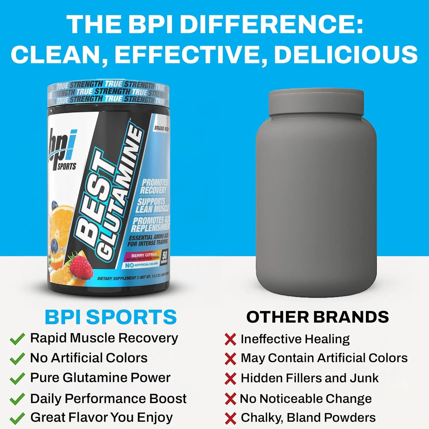 مکمل گلوتامین BPI Sports، پودر ال-گلوتامین برای سلامت روده، ریکاوری عضلات و تقویت سیستم ایمنی - 6 نوع گلوتامین پیشرفته + ویتامین C - 50 سروینگ - طعم بری مرکبات مکمل گلوتامین BPI Sports، پودر ال-گلوتامین برای سلامت روده، ریکاوری عضلات و تقویت سیستم ایمنی - 6 نوع گلوتامین پیشرفته + ویتامین C - 50 سروینگ - طعم بری مرکبات