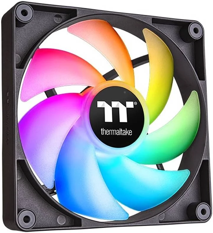 فن خنک کننده Thermaltake CT140 ARGB Sync PC، سرعت فن PWM 500~1500 دور در دقیقه، جریان هوای 77.37 CFM، بلبرینگ هیدرولیک، 4 پین PWM، 3 پین-ARGB، بسته 2 عددی، مشکی | CL-F150-PL14SW-A