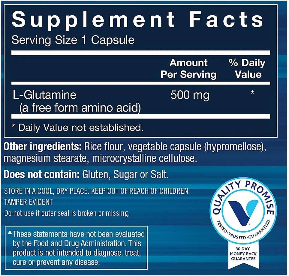 کپسول گلوتامین BODYTECH - پشتیبانی از ریکاوری عضلات، سلامت سیستم ایمنی و عملکرد ورزشی (100 کپسول) کپسول گلوتامین BODYTECH - پشتیبانی از ریکاوری عضلات، سلامت سیستم ایمنی و عملکرد ورزشی (100 کپسول)