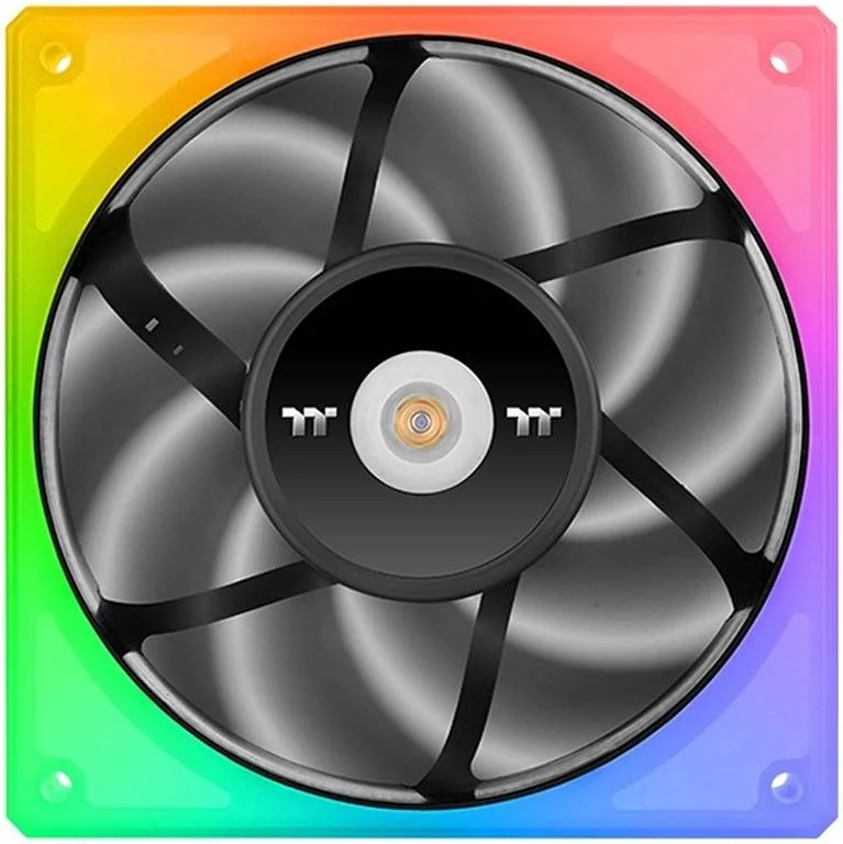 فن رادیاتور فشار استاتیک بالا Thermaltake TOUGHFAN 12 RGB، نورپردازی 16.8 میلیون رنگ RGB، سرعت فن 2000 دور در دقیقه، بلبرینگ هیدرولیک نسل دوم 120 میلی متری، جریان هوای 53.75 CFM، مشکی | CL-F135-PL12SW-A