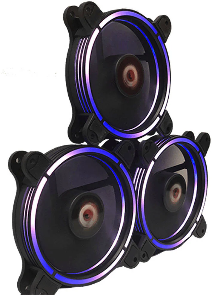 فن های کیس Tortox Spark 120mm، پشتیبانی از Aura، بسته ترکیبی با ریموت، سرعت 1300 دور در دقیقه، نویز 23.5 dbA، بلبرینگ هیدرولیک، جریان هوای 38CFM، بسته 3 عددی | RF120-3X