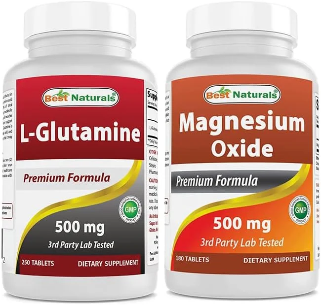ال-گلوتامین 500 میلی گرم و منیزیم اکسید 500 میلی گرم ال-گلوتامین 500 میلی گرم و منیزیم اکسید 500 میلی گرم