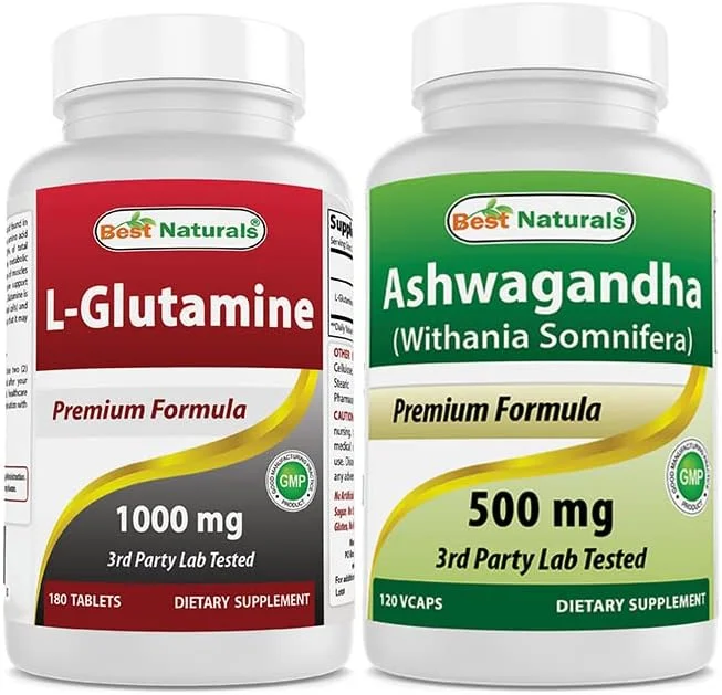 ال-گلوتامین 1000 میلی گرم و عصاره آشواگاندا 500 میلی گرم ال-گلوتامین 1000 میلی گرم و عصاره آشواگاندا 500 میلی گرم