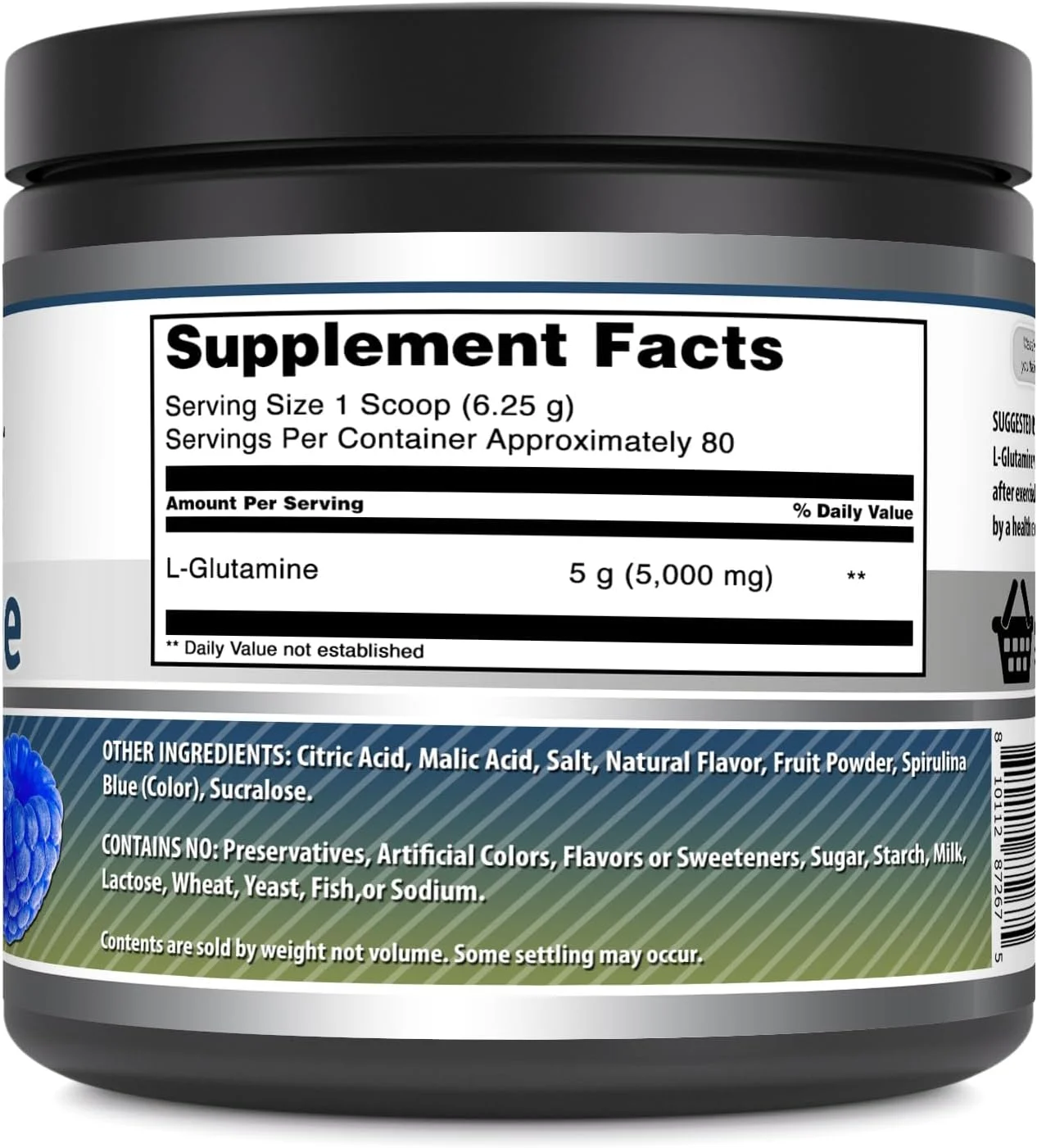 پودر ال-گلوتامین فرمول های شگفت انگیز | مکمل اسید آمینه | غیر تراریخته | بدون گلوتن | ساخت آمریکا (تمشک آبی | 500 گرم) پودر ال-گلوتامین فرمول های شگفت انگیز | مکمل اسید آمینه | غیر تراریخته | بدون گلوتن | ساخت آمریکا (تمشک آبی | 500 گرم)