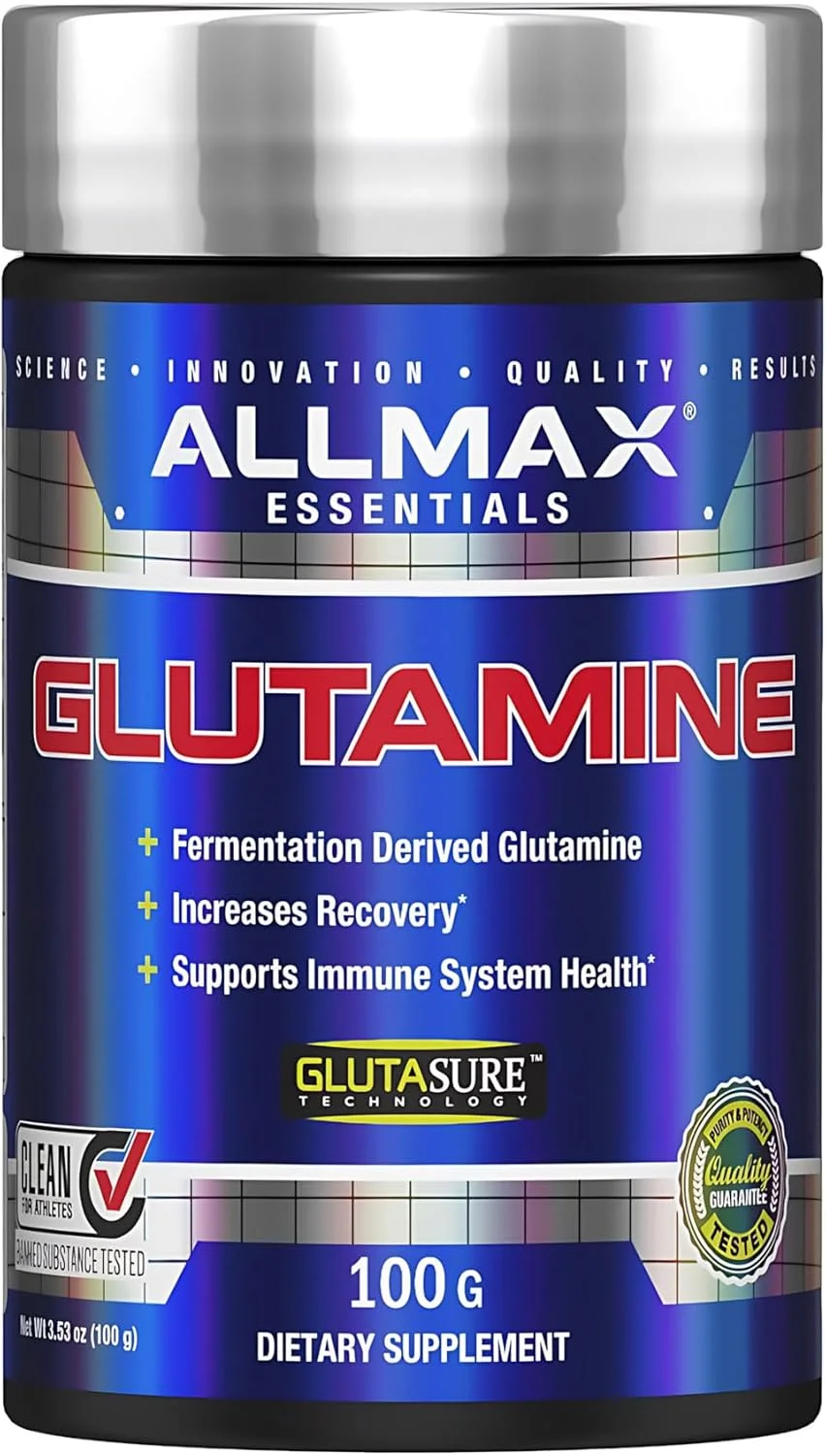 گلوتامین AllMax Nutrition - پودر - گلوتامین حاصل از تخمیر - افزایش ریکاوری و پشتیبانی از سیستم ایمنی - بدون گلوتن و وگان (100 گرم) گلوتامین AllMax Nutrition - پودر - گلوتامین حاصل از تخمیر - افزایش ریکاوری و پشتیبانی از سیستم ایمنی - بدون گلوتن و وگان (100 گرم)