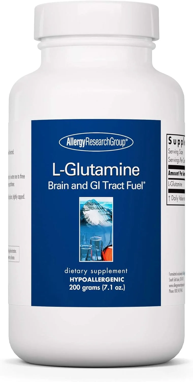 پودر ال-گلوتامین گروه تحقیقات آلرژی - پشتیبانی از سلامت روده برای آقایان و بانوان، آمینو اسید فرم آزاد، خالص، مکمل 4.7 گرمی - 7.1 اونس پودر ال-گلوتامین گروه تحقیقات آلرژی - پشتیبانی از سلامت روده برای آقایان و بانوان، آمینو اسید فرم آزاد، خالص، مکمل 4.7 گرمی - 7.1 اونس
