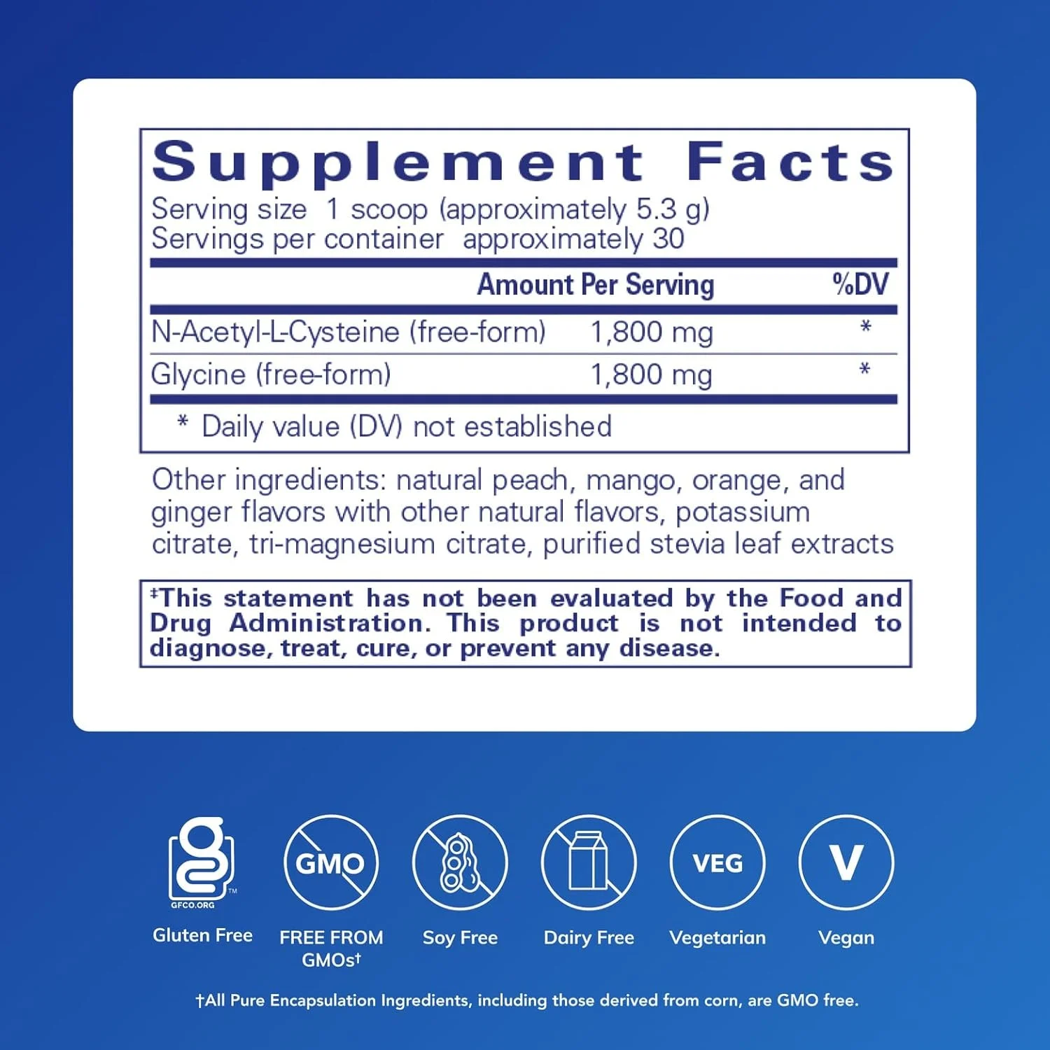 پودر ان-استیل-ال-سیستئین + گلیسین پیور انکپسولیشنز - پشتیبانی از سیستم ایمنی، سم زدایی و تولید گلوتاتیون* - آمینو اسیدهای ضروری مشروط - فاقد گلوتن و غیر تراریخته - 158 گرم پودر ان-استیل-ال-سیستئین + گلیسین پیور انکپسولیشنز - پشتیبانی از سیستم ایمنی، سم زدایی و تولید گلوتاتیون* - آمینو اسیدهای ضروری مشروط - فاقد گلوتن و غیر تراریخته - 158 گرم