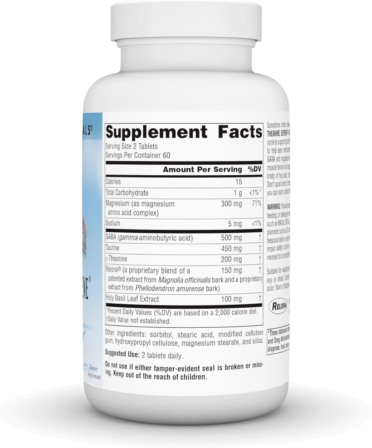 سورس نچرالز تیانین سرین با رلورا، آرامش ذهن و بدن - 120 قرص سورس نچرالز تیانین سرین با رلورا، آرامش ذهن و بدن - 120 قرص