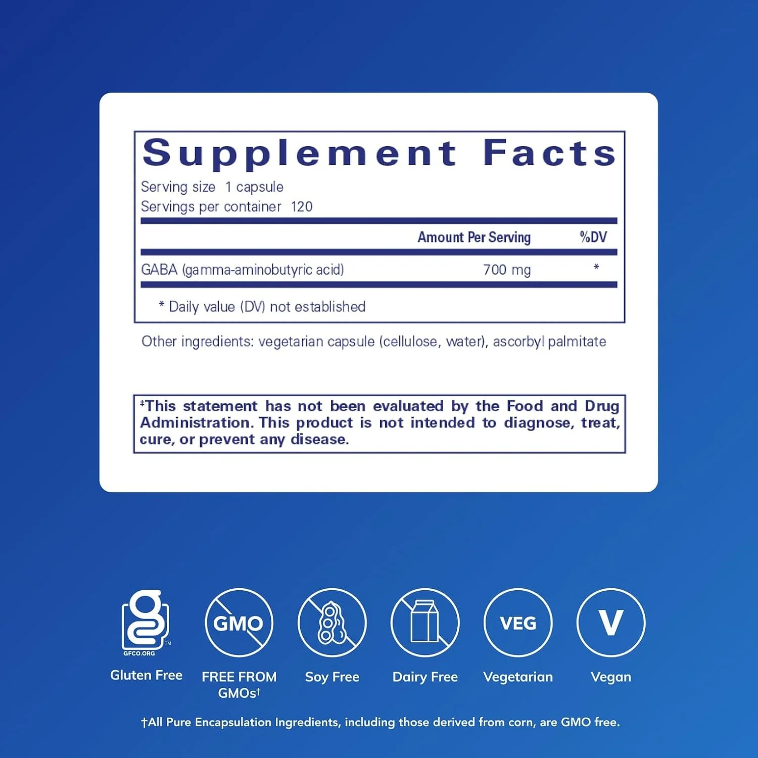 پیور انکپسولیشنز گابا - مکمل برای پشتیبانی از آرامش و تعدیل استرس گاه به گاه - با اسیدهای آمینه گابا ممتاز - 120 کپسول پیور انکپسولیشنز گابا - مکمل برای پشتیبانی از آرامش و تعدیل استرس گاه به گاه - با اسیدهای آمینه گابا ممتاز - 120 کپسول