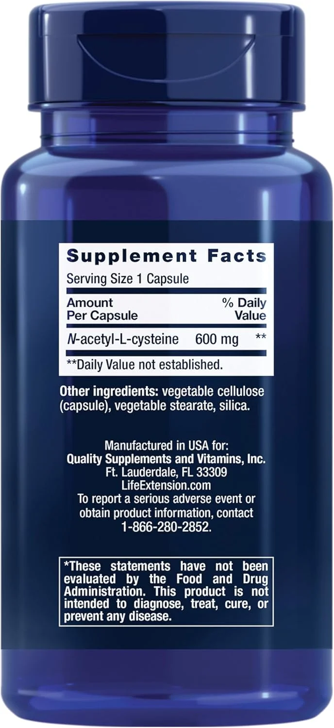 ان-استیل-ال-سیستئین (NAC) لایف اکستنشن، پشتیبانی از سیستم ایمنی، سلامت دستگاه تنفسی، سلامت کبد، NAC 600 میلی گرم، دفاع آنتی اکسیدانی، رادیکال های آزاد، جذب آسان، 60 کپسول ان-استیل-ال-سیستئین (NAC) لایف اکستنشن، پشتیبانی از سیستم ایمنی، سلامت دستگاه تنفسی، سلامت کبد، NAC 600 میلی گرم، دفاع آنتی اکسیدانی، رادیکال های آزاد، جذب آسان، 60 کپسول