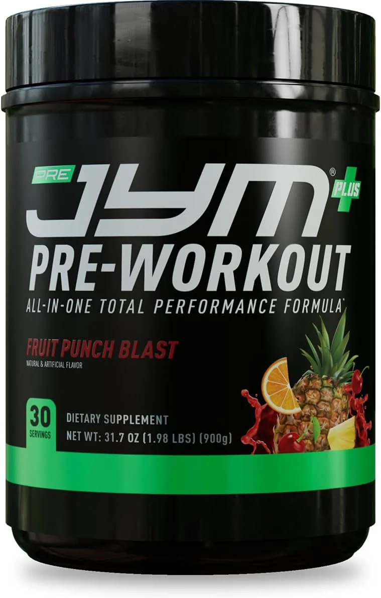 پودر مکمل قبل از تمرین JYM Supplement Science Pre JYM Plus با طعم پانچ میوه، شامل آمینو نیترات ها، کراتین، بتائین، نوتروپیک ها، BCAA، مناسب برای آقایان و بانوان، 30 سروینگ پودر مکمل قبل از تمرین JYM Supplement Science Pre JYM Plus با طعم پانچ میوه، شامل آمینو نیترات ها، کراتین، بتائین، نوتروپیک ها، BCAA، مناسب برای آقایان و بانوان، 30 سروینگ