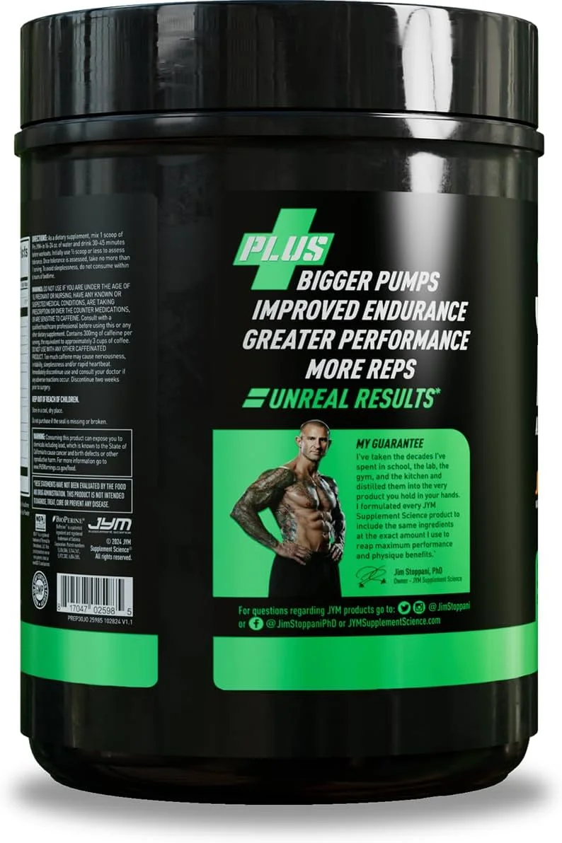 پودر مکمل قبل از تمرین JYM Supplement Science Pre JYM Plus با طعم پانچ میوه، شامل آمینو نیترات ها، کراتین، بتائین، نوتروپیک ها، BCAA، مناسب برای آقایان و بانوان، 30 سروینگ پودر مکمل قبل از تمرین JYM Supplement Science Pre JYM Plus با طعم پانچ میوه، شامل آمینو نیترات ها، کراتین، بتائین، نوتروپیک ها، BCAA، مناسب برای آقایان و بانوان، 30 سروینگ