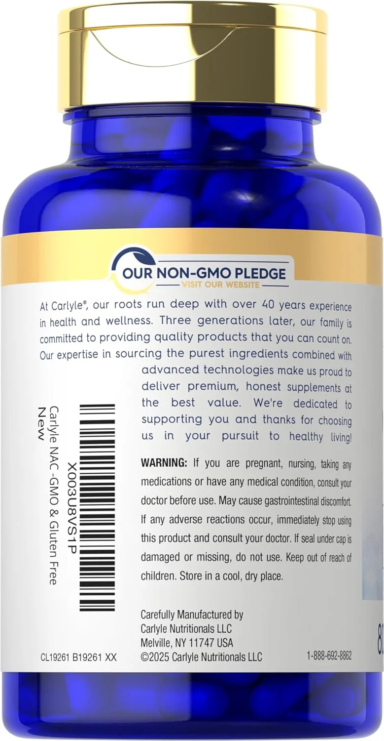 مکمل ان-استیل سیستئین ۱۰۰۰ میلیگرم کارلایل | ۸۰ کپسول | حاوی سلنیوم و مولیبدن | گیاهی، غیر تراریخته و بدون گلوتن مکمل ان-استیل سیستئین ۱۰۰۰ میلیگرم کارلایل | ۸۰ کپسول | حاوی سلنیوم و مولیبدن | گیاهی، غیر تراریخته و بدون گلوتن