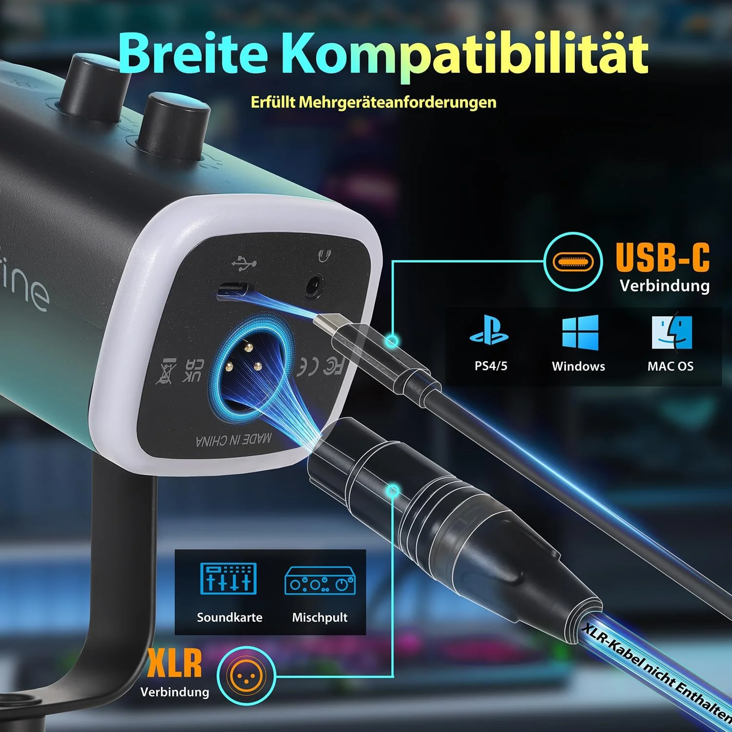 میکروفون گیمینگ FIFINE XLR برای استریم پادکست استودیو، میکروفون USB داینامیک PC با دکمه قطع صدا، برای PS4/5 Mac Mixer کارت صدا میکروفون گیمینگ FIFINE XLR برای استریم پادکست استودیو، میکروفون USB داینامیک PC با دکمه قطع صدا، برای PS4/5 Mac Mixer کارت صدا