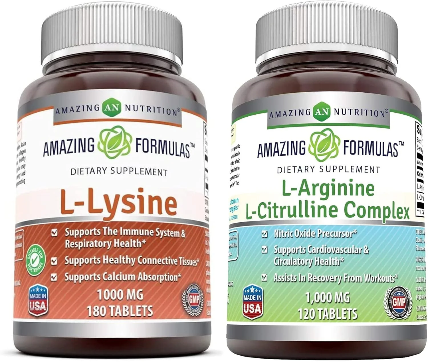 تغذیه شگفت انگیز ال-لیزین + ال-آرژنین/ال-سیترولین (2 محصول) تغذیه شگفت انگیز ال-لیزین + ال-آرژنین/ال-سیترولین (2 محصول)