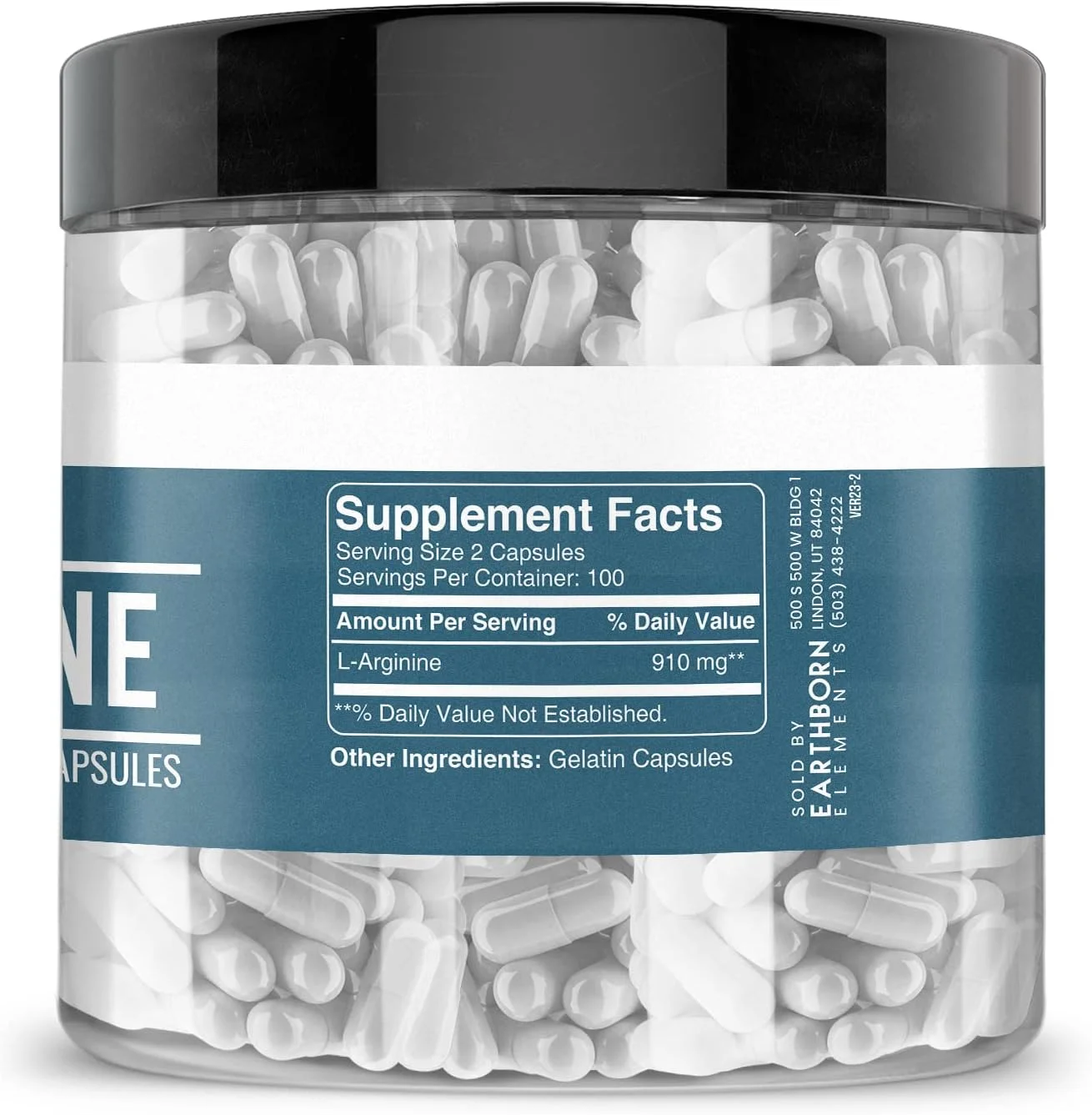 ال-آرژنین خالص و رقیق نشده Earthborn Elements، بدون هیچ افزودنی (200 کپسول) ال-آرژنین خالص و رقیق نشده Earthborn Elements، بدون هیچ افزودنی (200 کپسول)