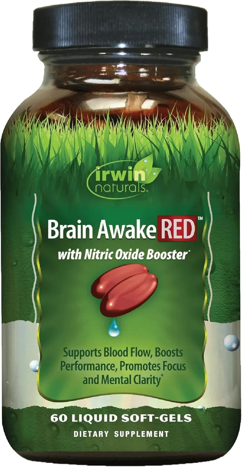 ایروین نچرالز Brain Awake RED با تقویت کننده نیتریک اکسید - 60 سافت ژل مایع - پشتیبانی از سلامت مغز و بهینه سازی عملکرد - 20 سروینگ ایروین نچرالز Brain Awake RED با تقویت کننده نیتریک اکسید - 60 سافت ژل مایع - پشتیبانی از سلامت مغز و بهینه سازی عملکرد - 20 سروینگ