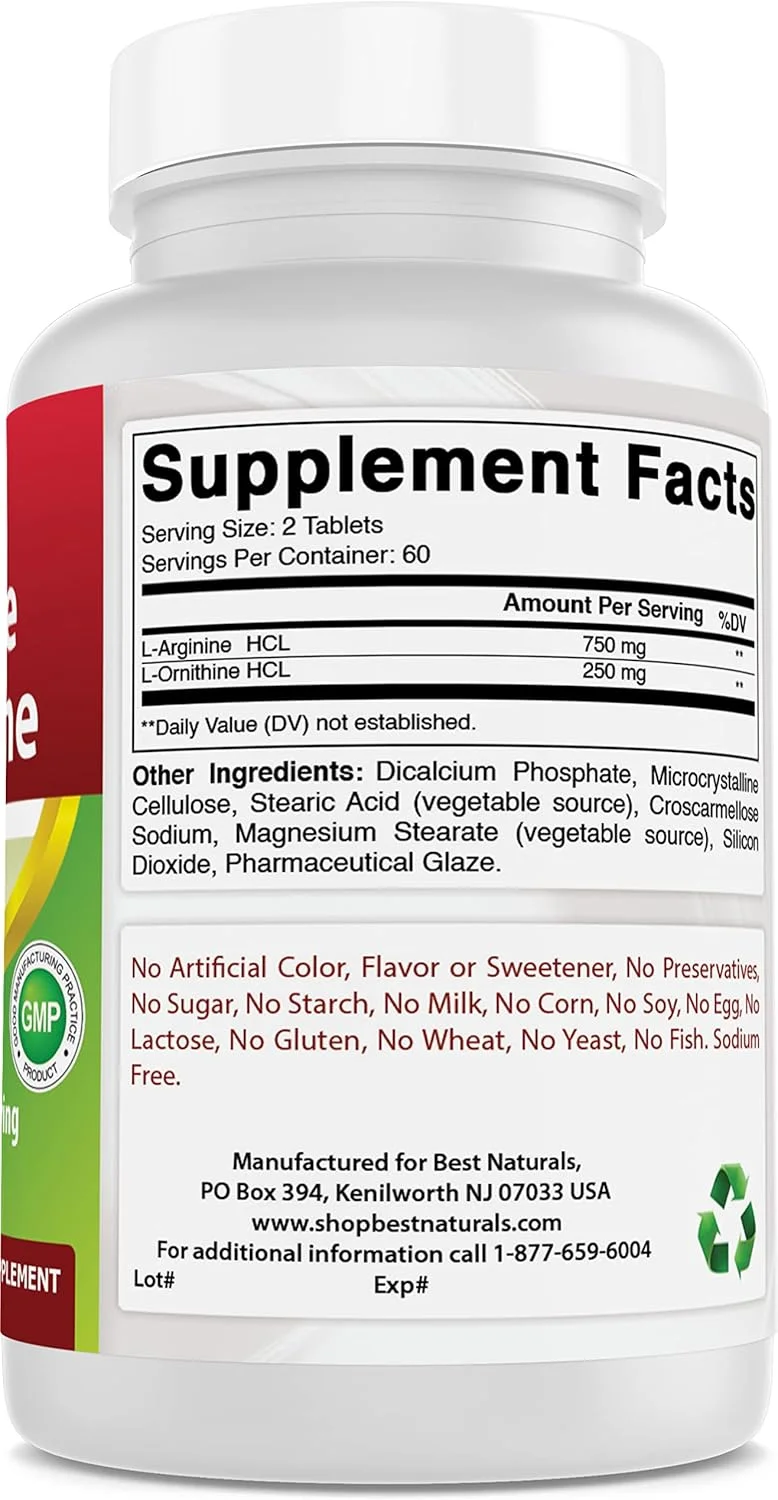 ال آرژنین ال اورنیتین - 1000 میلی گرم و ال سیترولین 1500 میلی گرم ال آرژنین ال اورنیتین - 1000 میلی گرم و ال سیترولین 1500 میلی گرم