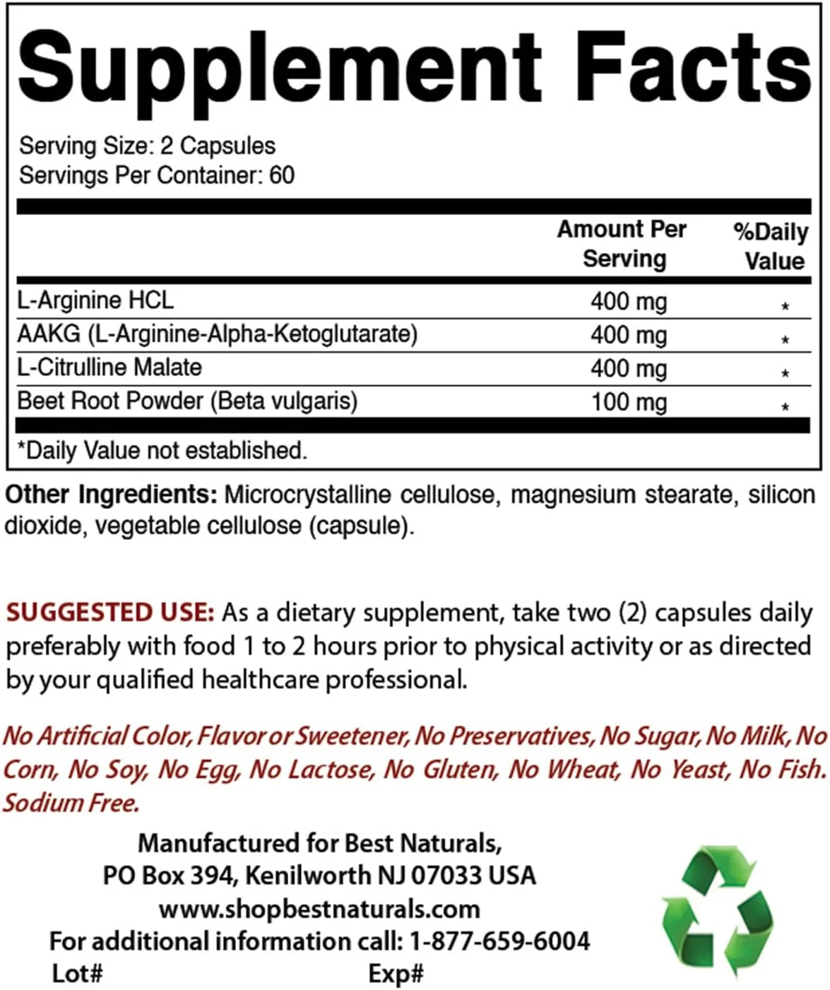 بهترین نچرالز ال-آرژنین تقویت کننده نیتریک اکسید، قدرت سه برابر، 1300 میلی گرم در هر وعده، 120 کپسول گیاهی (120 عدد در بسته 3 تایی) بهترین نچرالز ال-آرژنین تقویت کننده نیتریک اکسید، قدرت سه برابر، 1300 میلی گرم در هر وعده، 120 کپسول گیاهی (120 عدد در بسته 3 تایی)