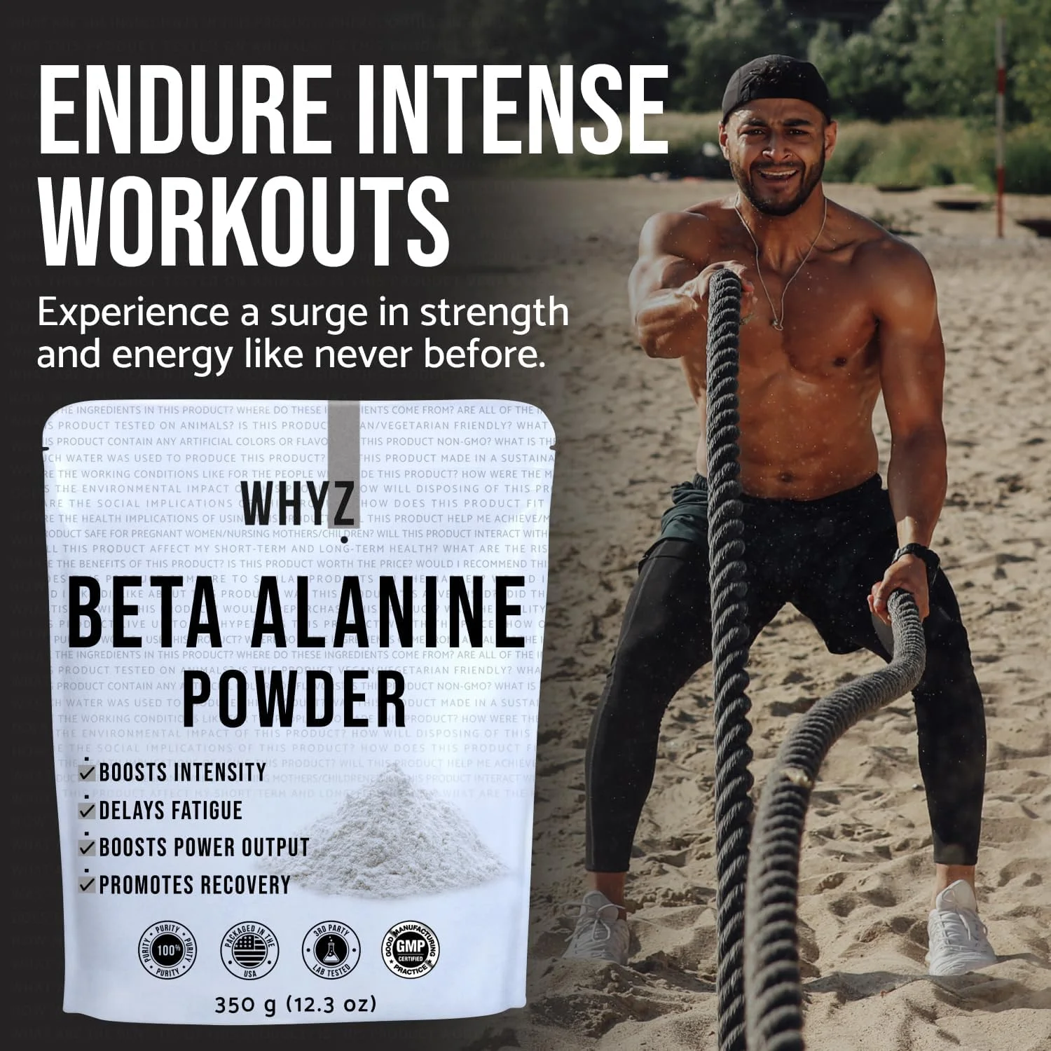 پودر بتا آلانین WHYZ، 350 گرم، مکمل خالص بتا آلانین قبل از تمرین برای انرژی پایدار برای آقایان و بانوان، مکمل آلانین برای استقامت، 467 سروینگ پودر بتا آلانین WHYZ، 350 گرم، مکمل خالص بتا آلانین قبل از تمرین برای انرژی پایدار برای آقایان و بانوان، مکمل آلانین برای استقامت، 467 سروینگ