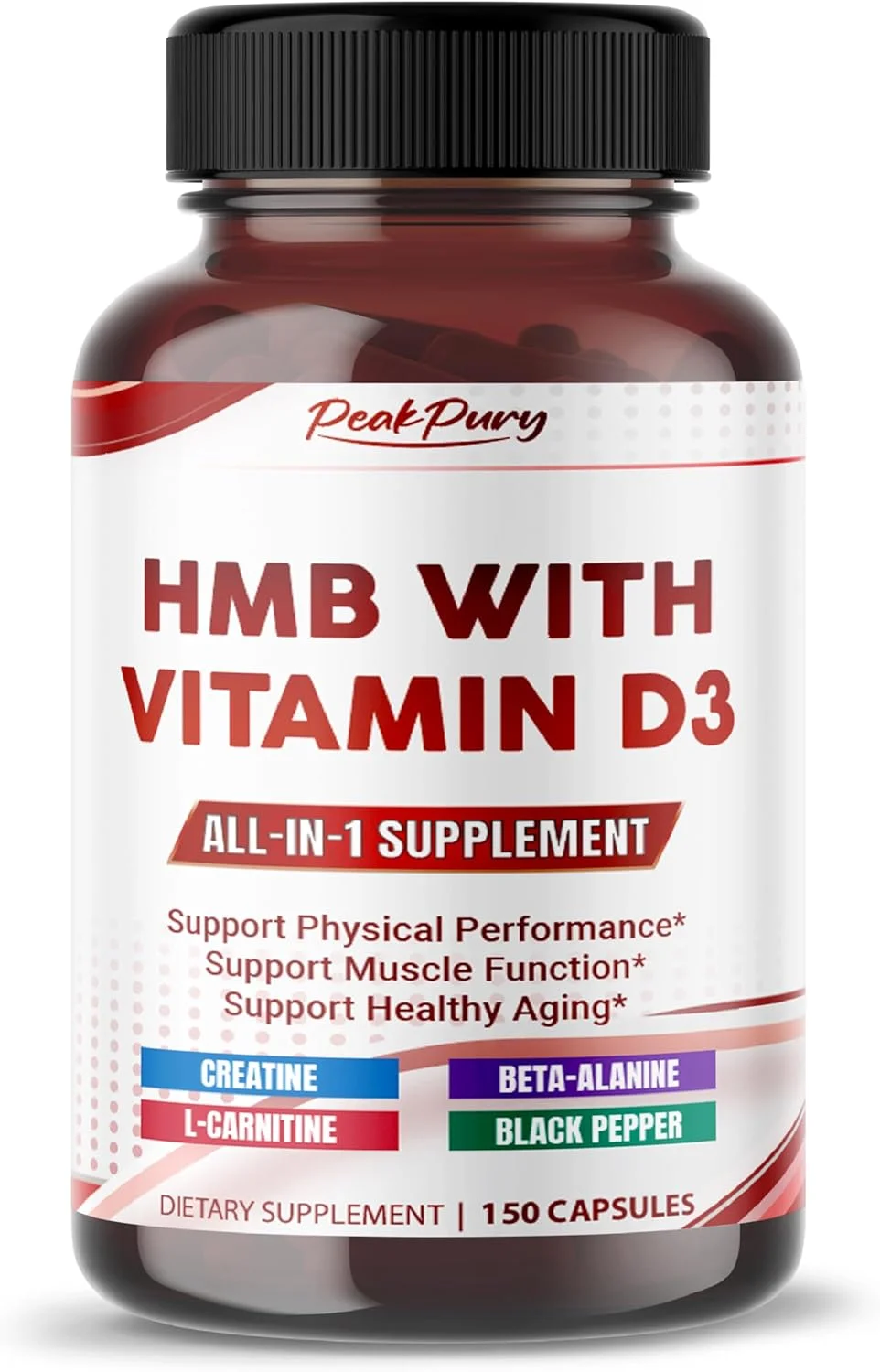 اچ ام بی الترا به همراه ویتامین D3 6000 IU - پشتیبانی از ریکاوری عضلات، سلامت استخوان و پیری سالم - شامل کراتین، بتا آلانین، ال-کارنیتین - 150 کپسول اچ ام بی الترا به همراه ویتامین D3 6000 IU - پشتیبانی از ریکاوری عضلات، سلامت استخوان و پیری سالم - شامل کراتین، بتا آلانین، ال-کارنیتین - 150 کپسول